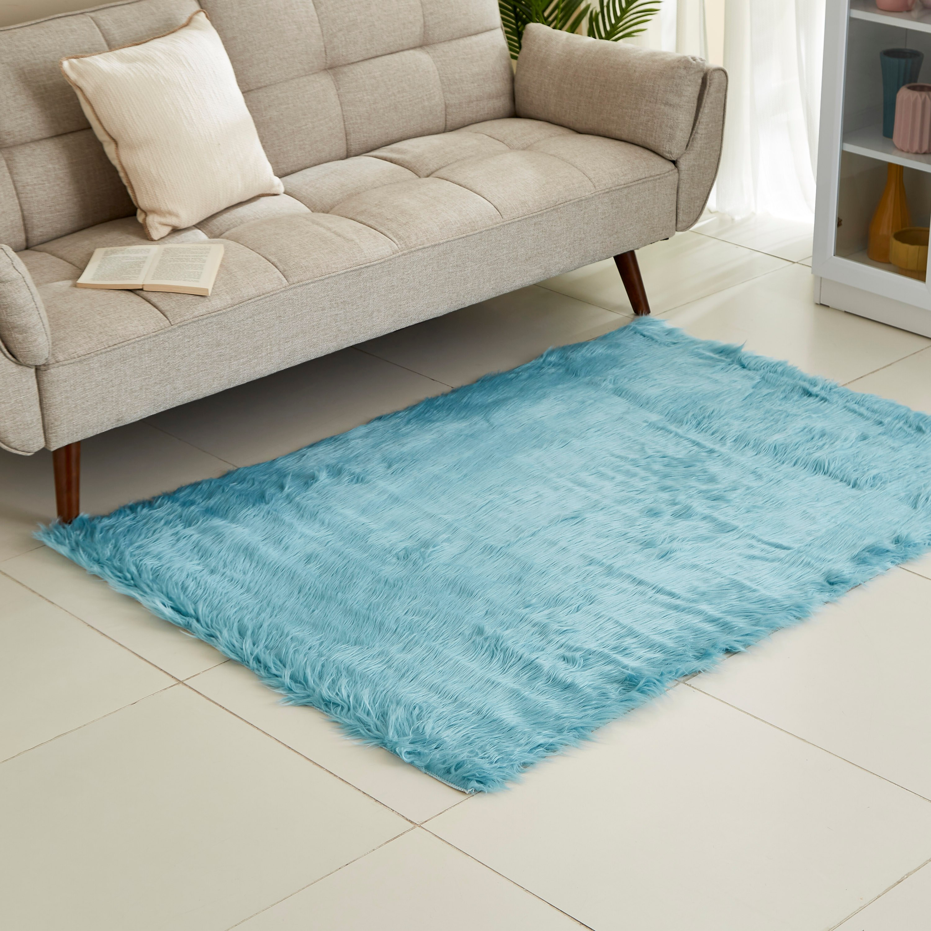 سجادة من جلد الأغنام الصناعي - 120x170 سم-hbxdecorandfurnishings-floorcoverings-rugs-image-1