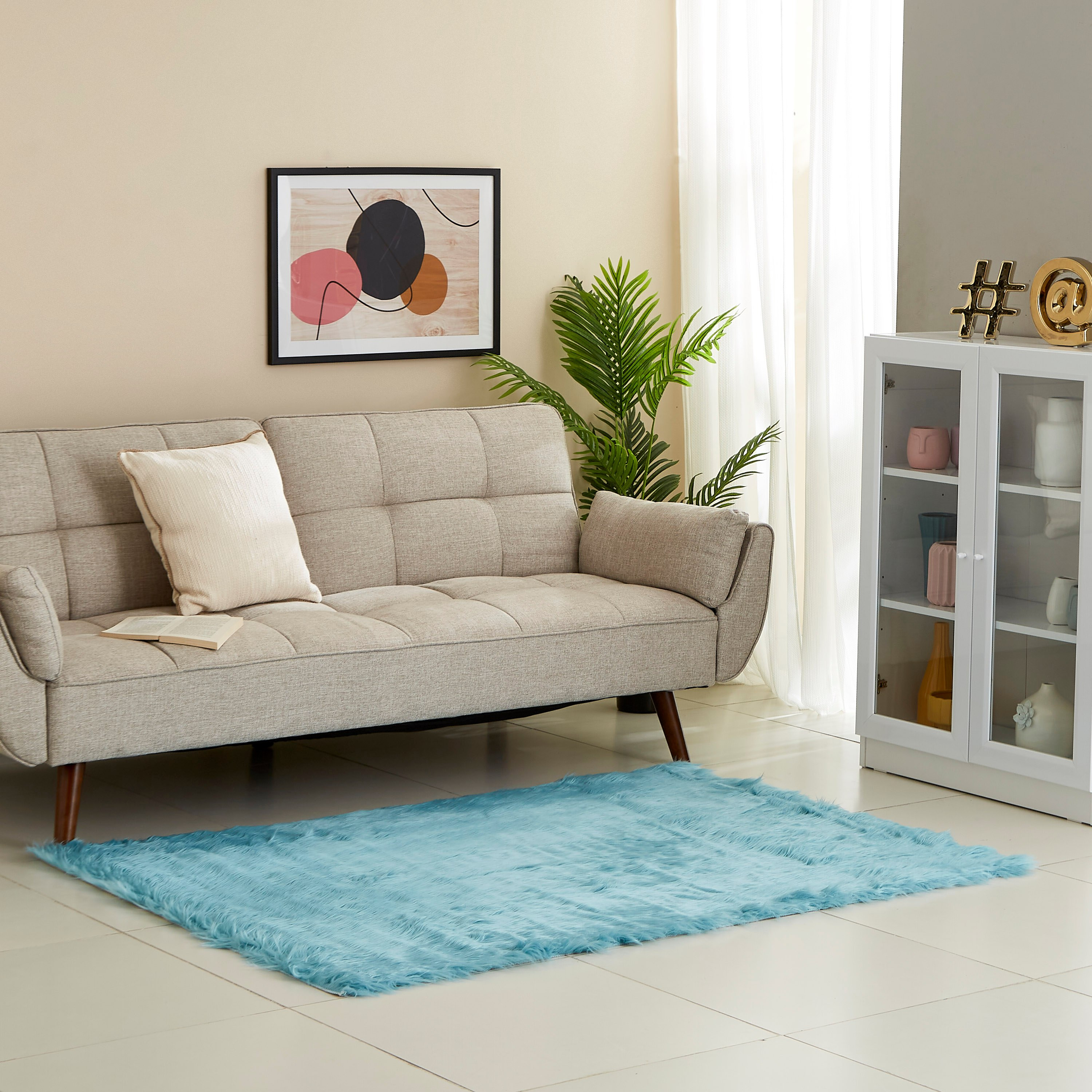 سجادة من جلد الأغنام الصناعي - 120x170 سم-hbxdecorandfurnishings-floorcoverings-rugs-image-4