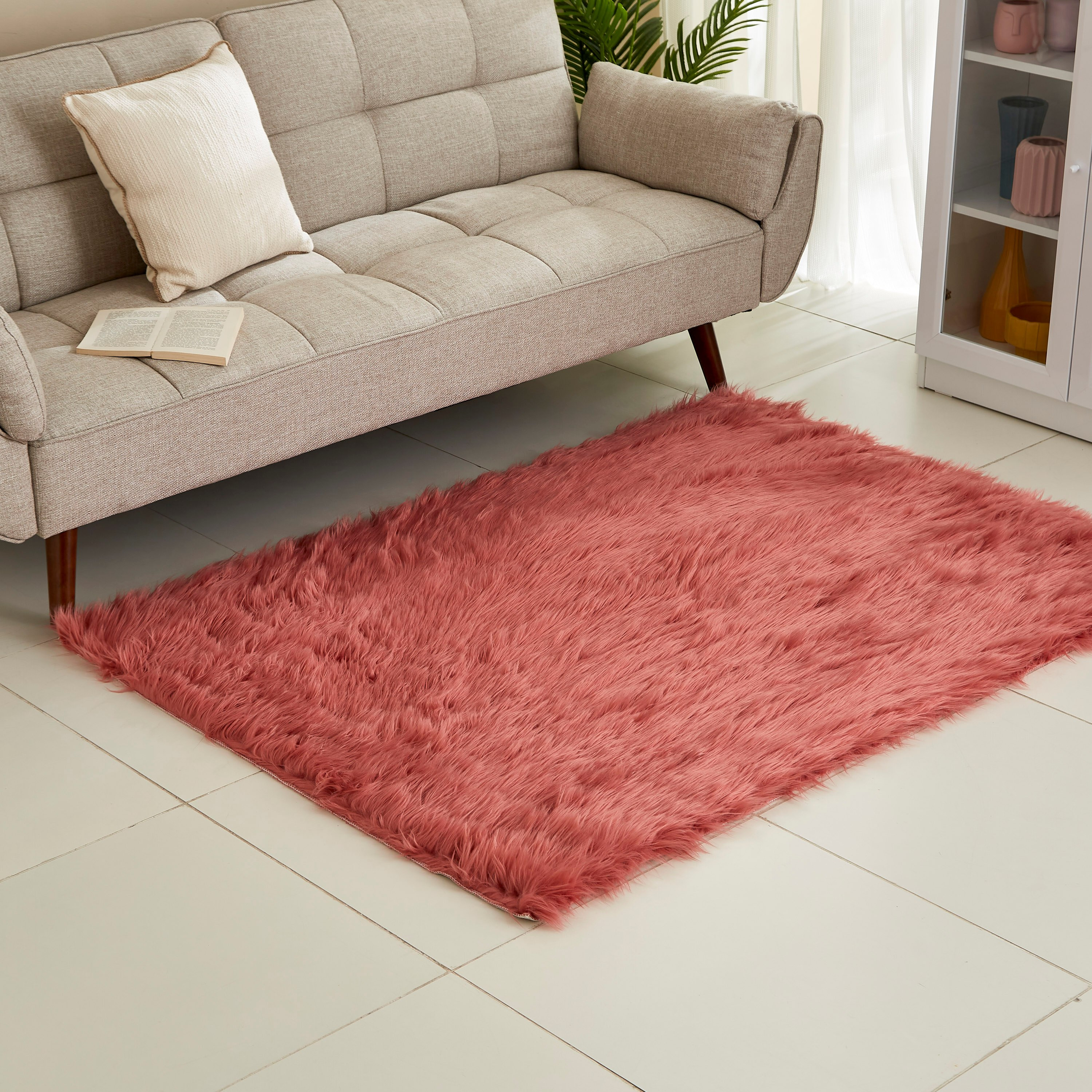 سجادة من جلد الأغنام الصناعي - 120x170 سم-hbxdecorandfurnishings-floorcoverings-rugs-image-1
