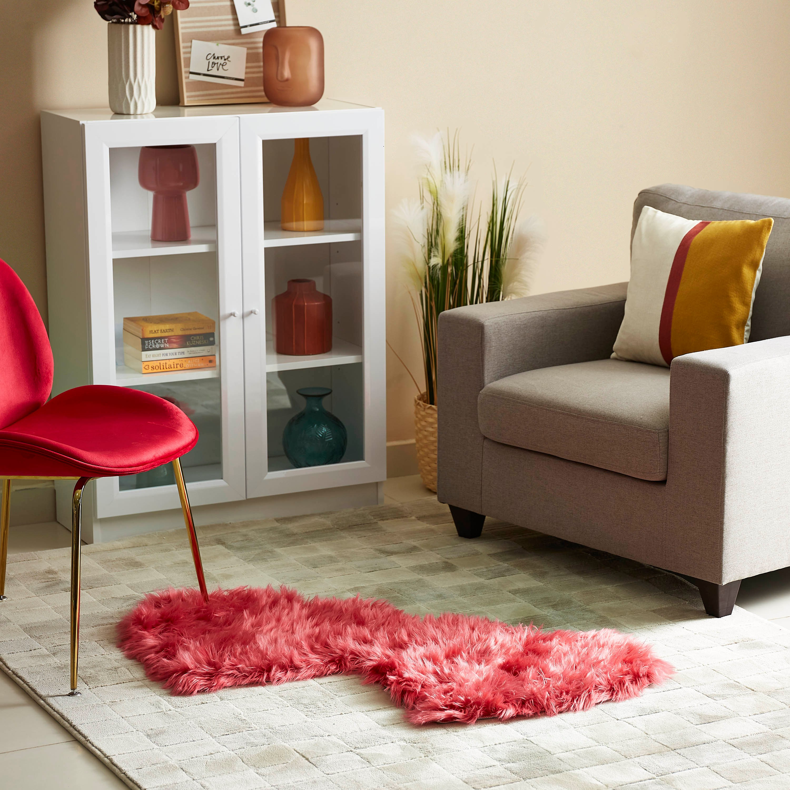 سجادة فرو صناعي بتصميم قلب مزدوج من فلافي- 60x120 سم-hbxhomeware-hbxkidsandyouth-image-4
