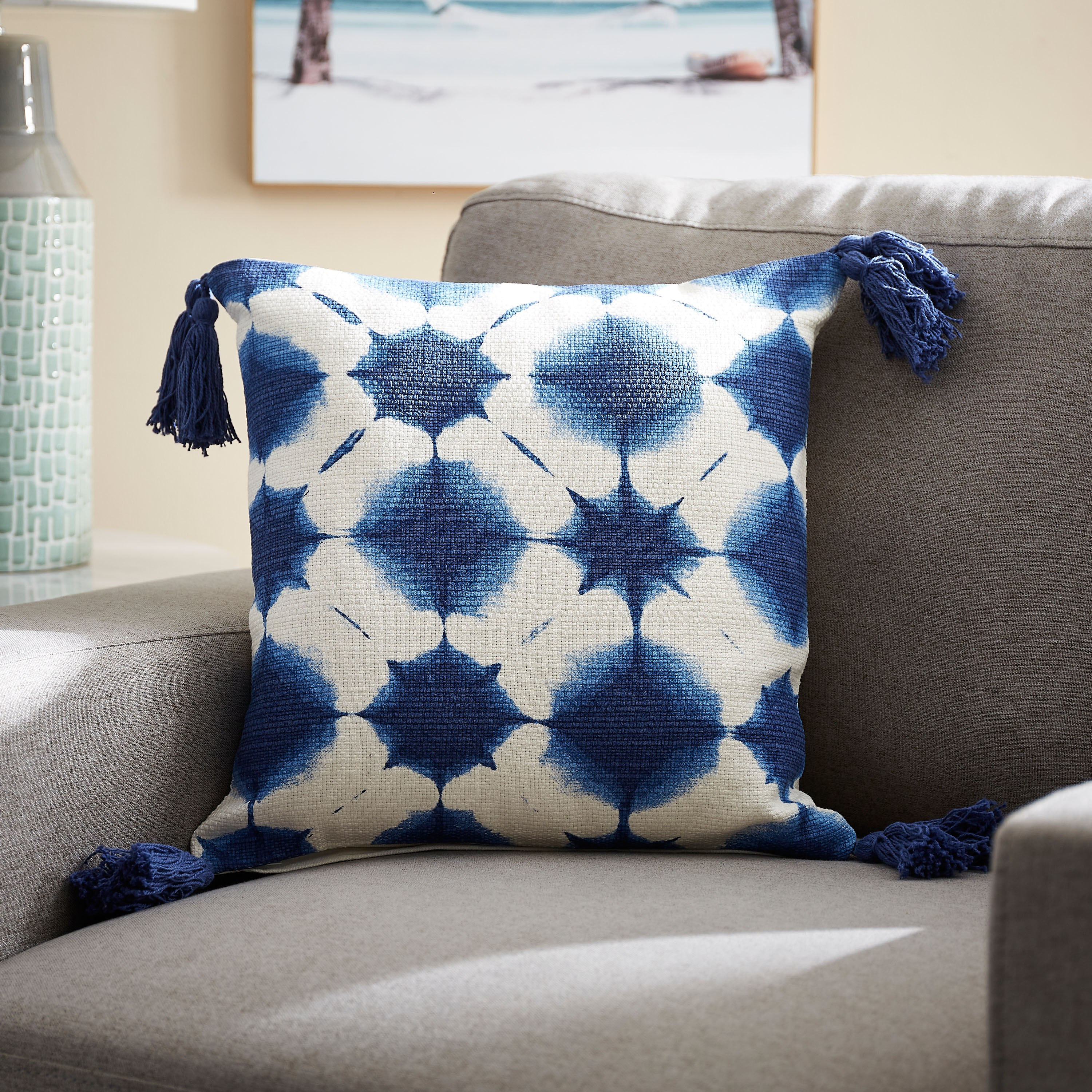 Tie-Dye Chase Printed Filled Cushion - 40x40 cm-hbxlivingroom-furnishings-cushionsandcovers-filledcushions-image-1