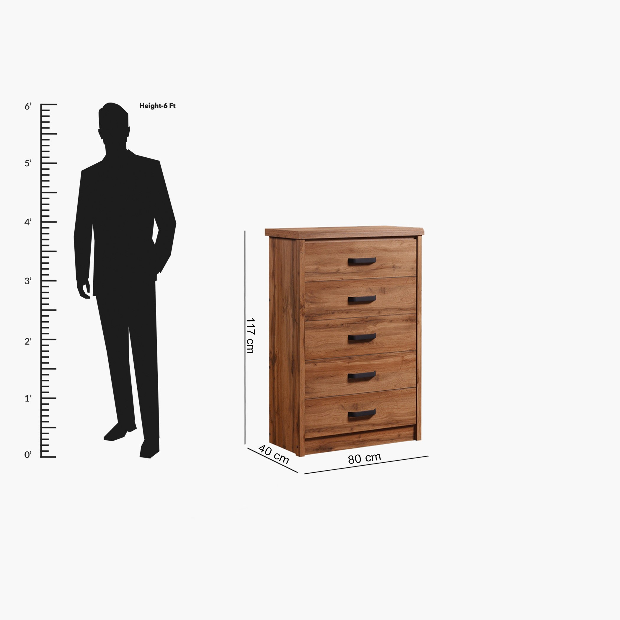 وحدة تخزين بـ 5 أدراج من بريستون-hbxfurniture-dressersandchests-chestofdrawers-image-6