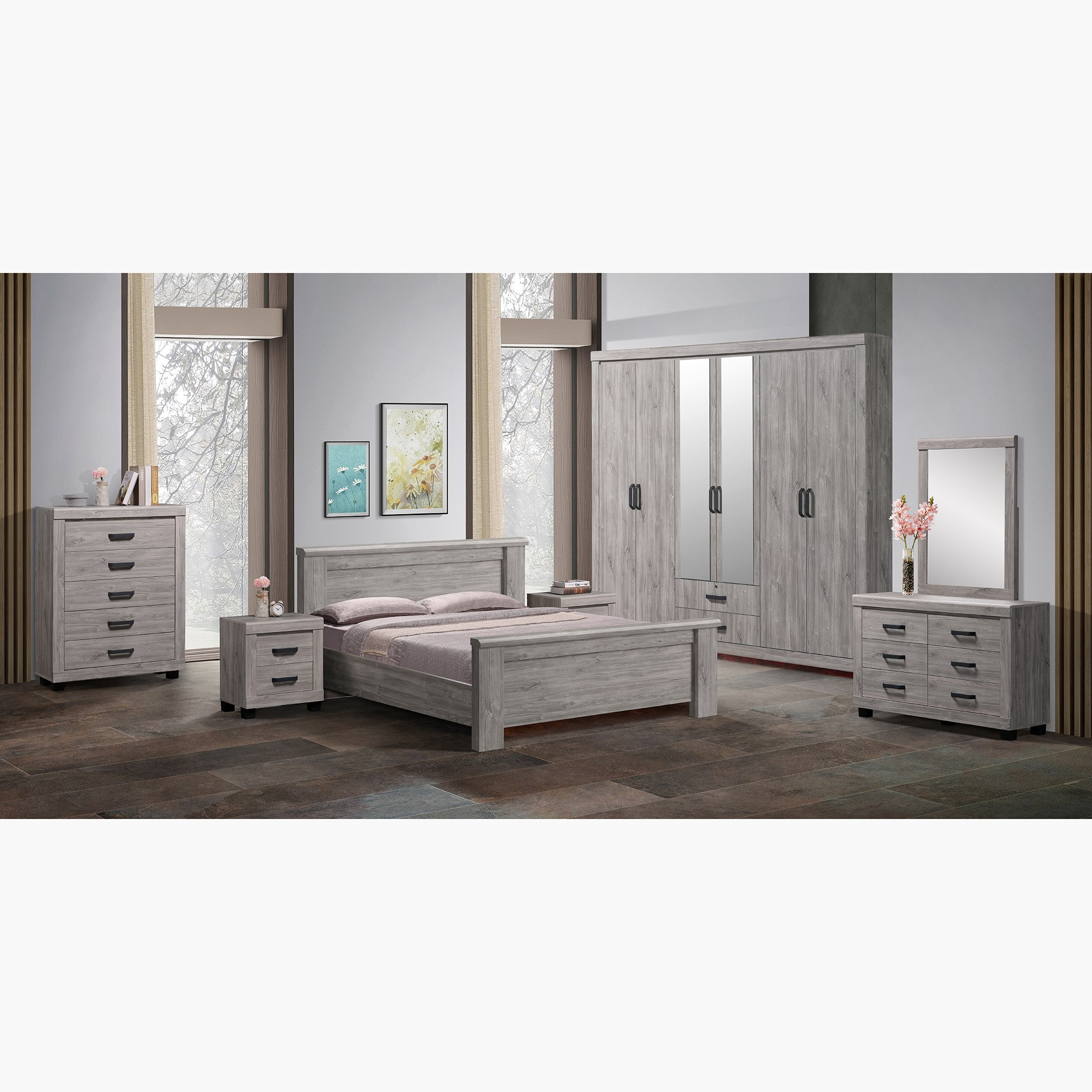 وحدة تخزين بـ5 أدراج من دايتونا-hbxfurniture-dressersandchests-chestofdrawers-image-5