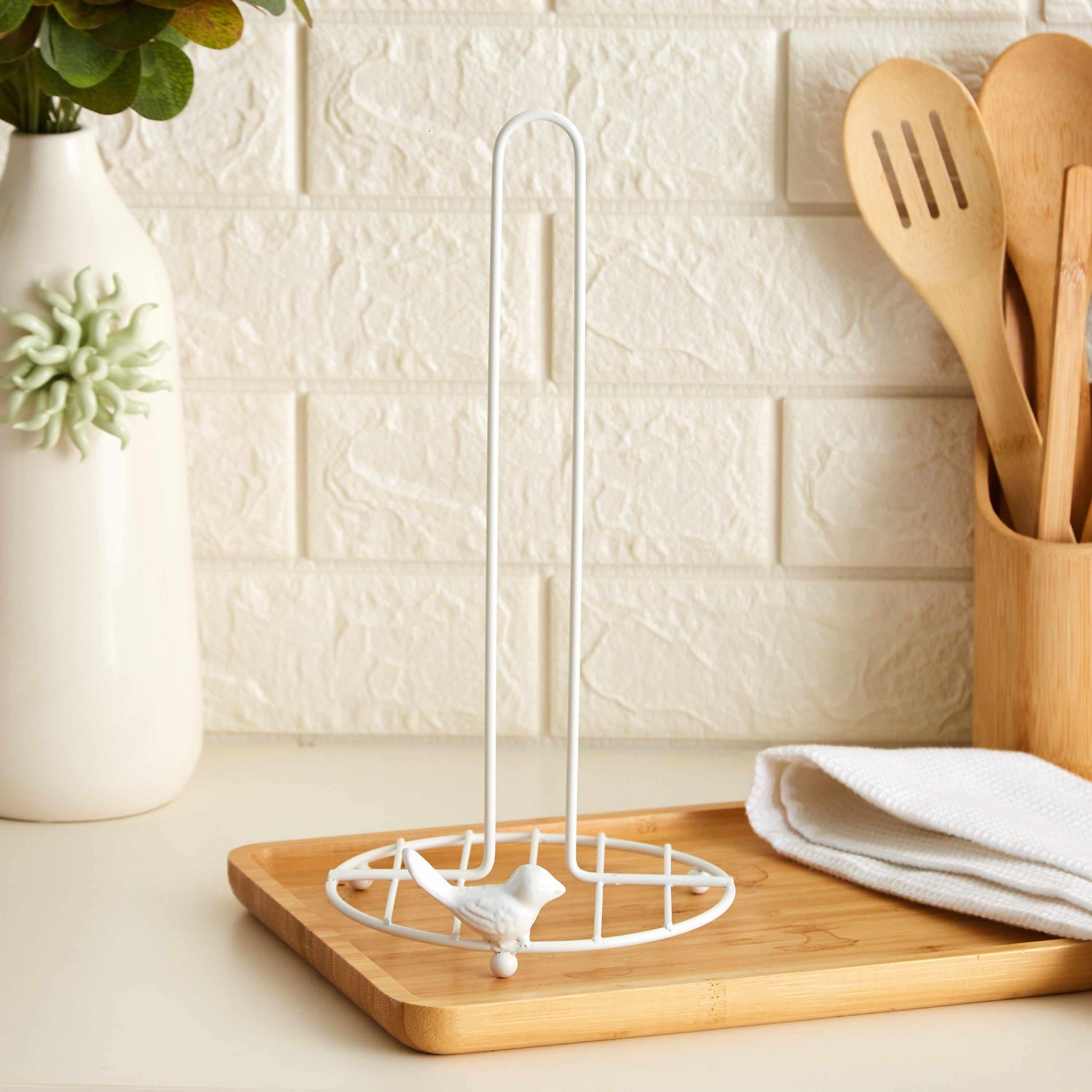 حامل لفافات ورق المطبخ من ميزان - 16.5x15x30 سم-hbxkitchen-kitchenware-kitchenaccessories-image-1