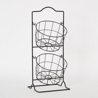 Maisan 2-Tier Multipurpose Detachable Storage Basket - 23x26x55 cms