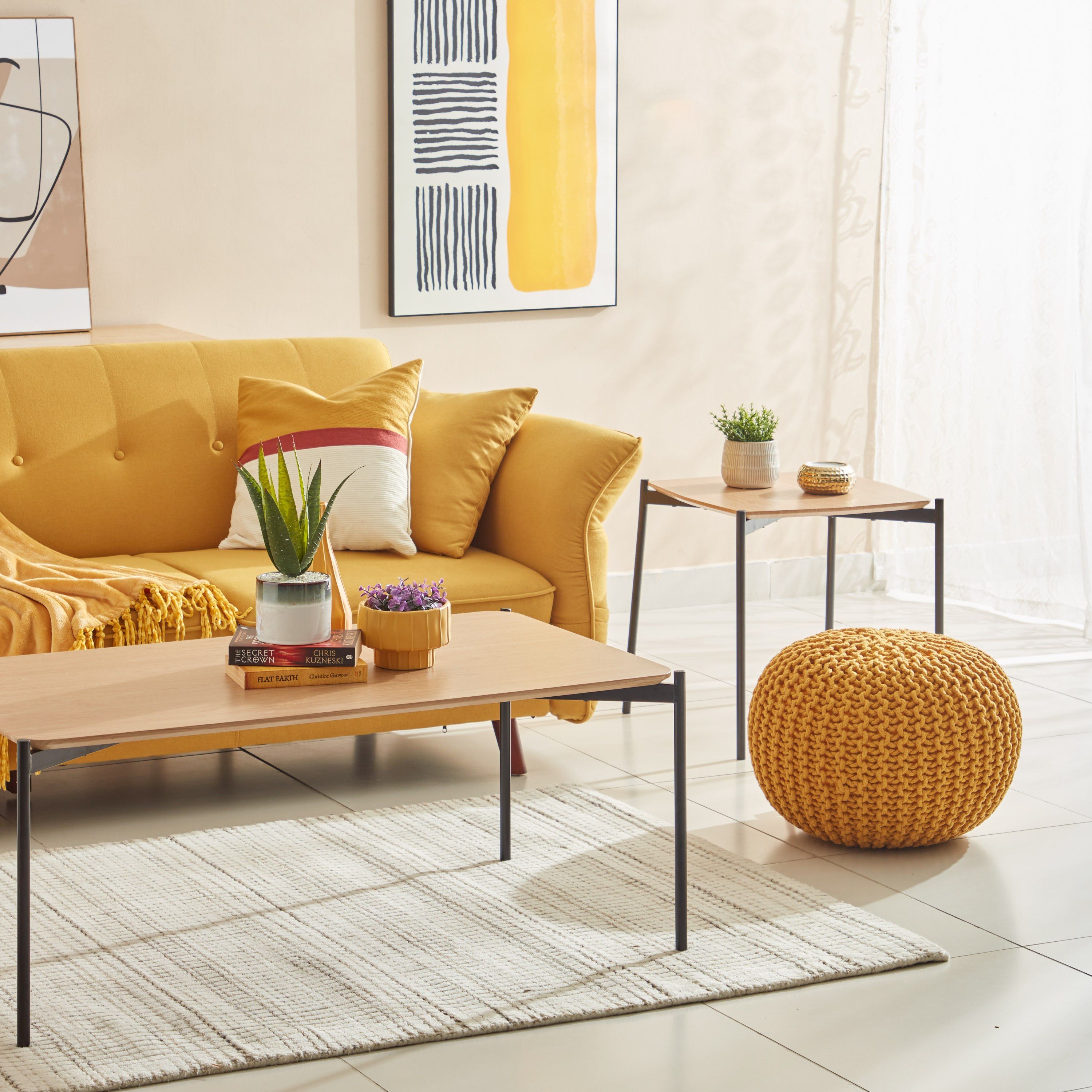 مقعد بوف منسوج يدويّا من جرايس - 50 سم-hbxlivingroom-sofasandarmchairs-ottomansandfootstools-image-4