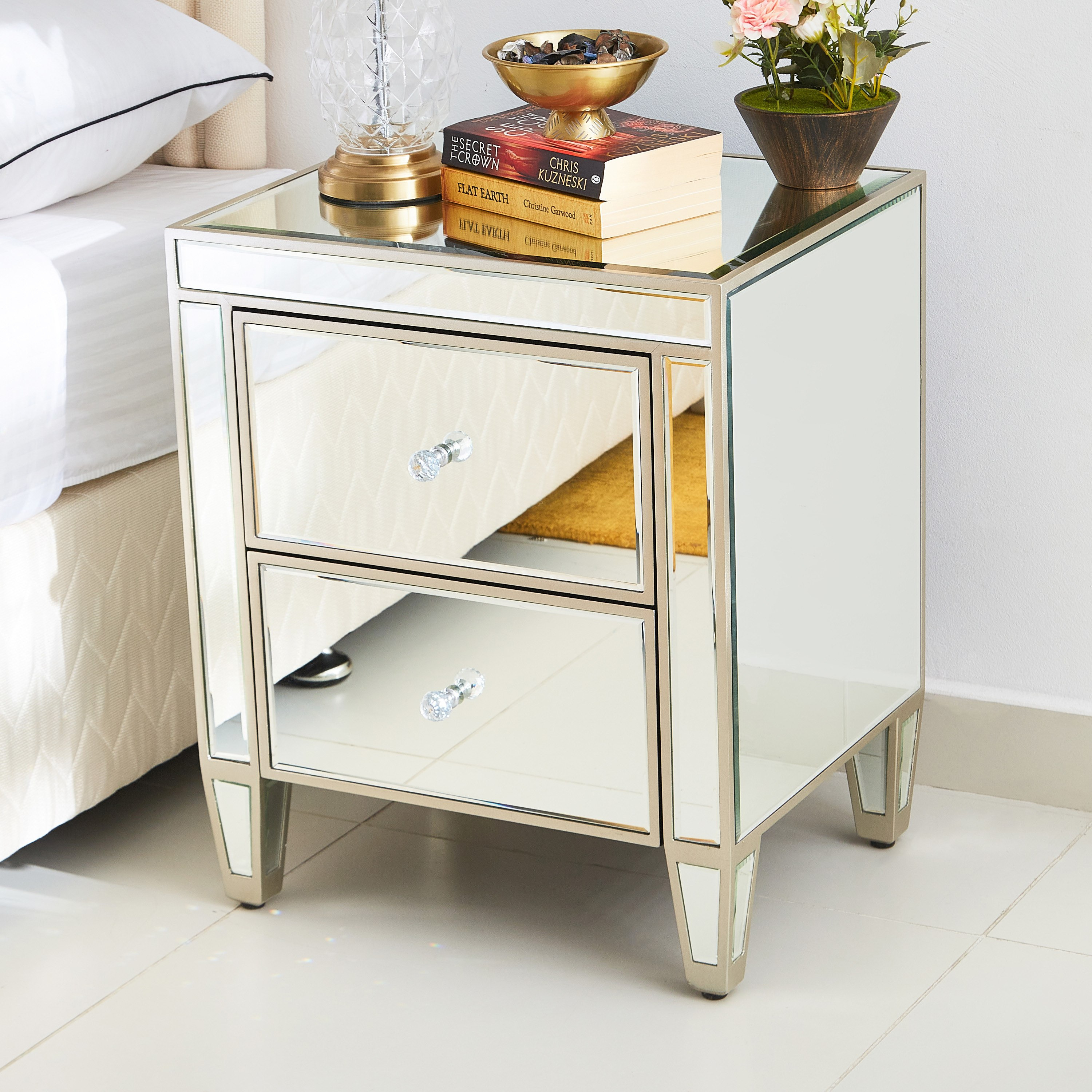 Mirage 2 drawer bedside discount