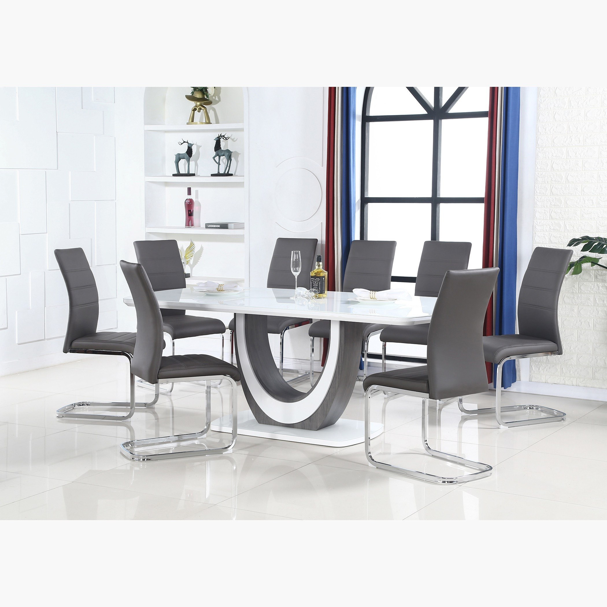 طقم سفرة 8 مقاعد من ويني-hbxfurniture-diningtablesandsets-diningsets-eightseater-image-1