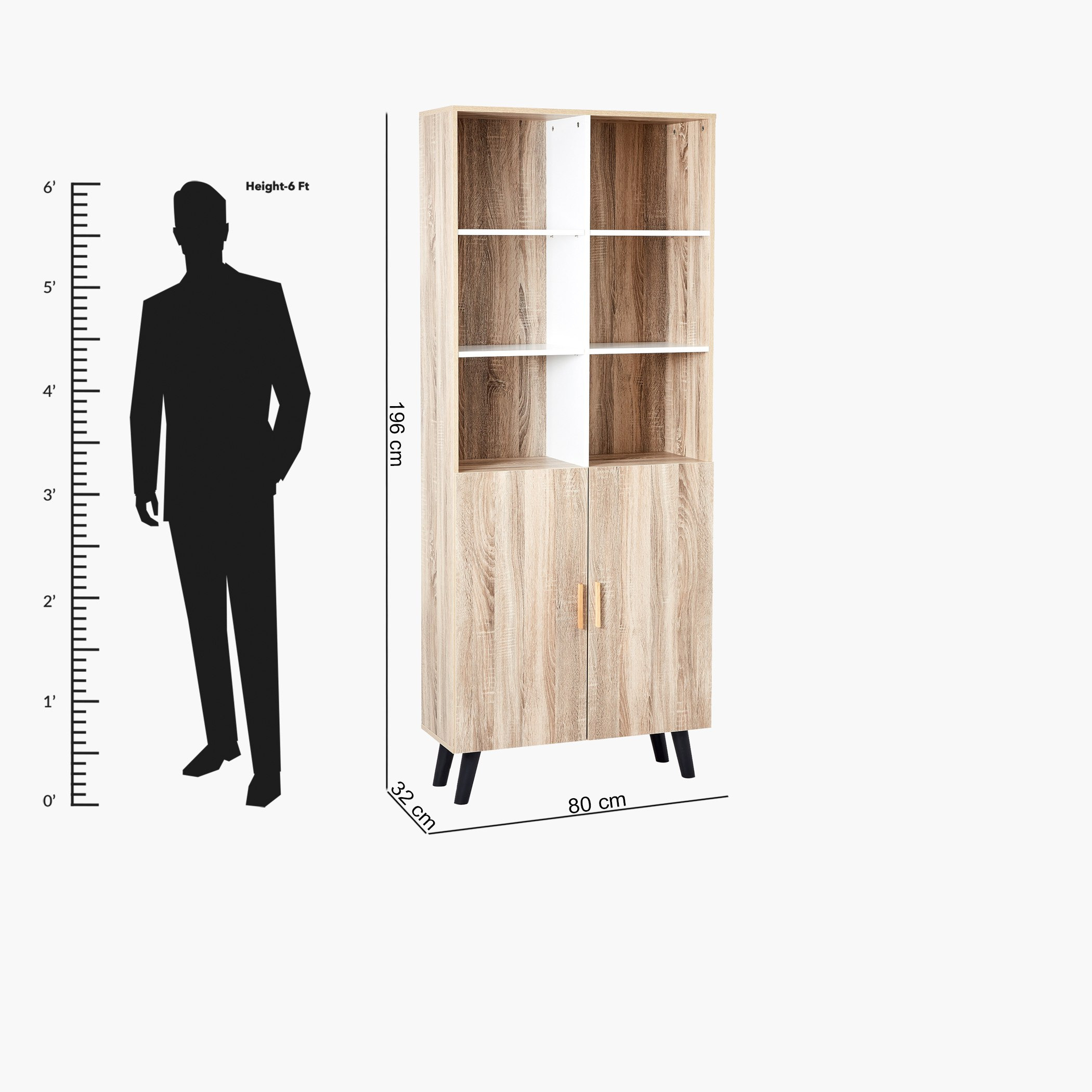 مكتبة ببابين من سانفورد-hbxfurniture-office-bookcases-image-10