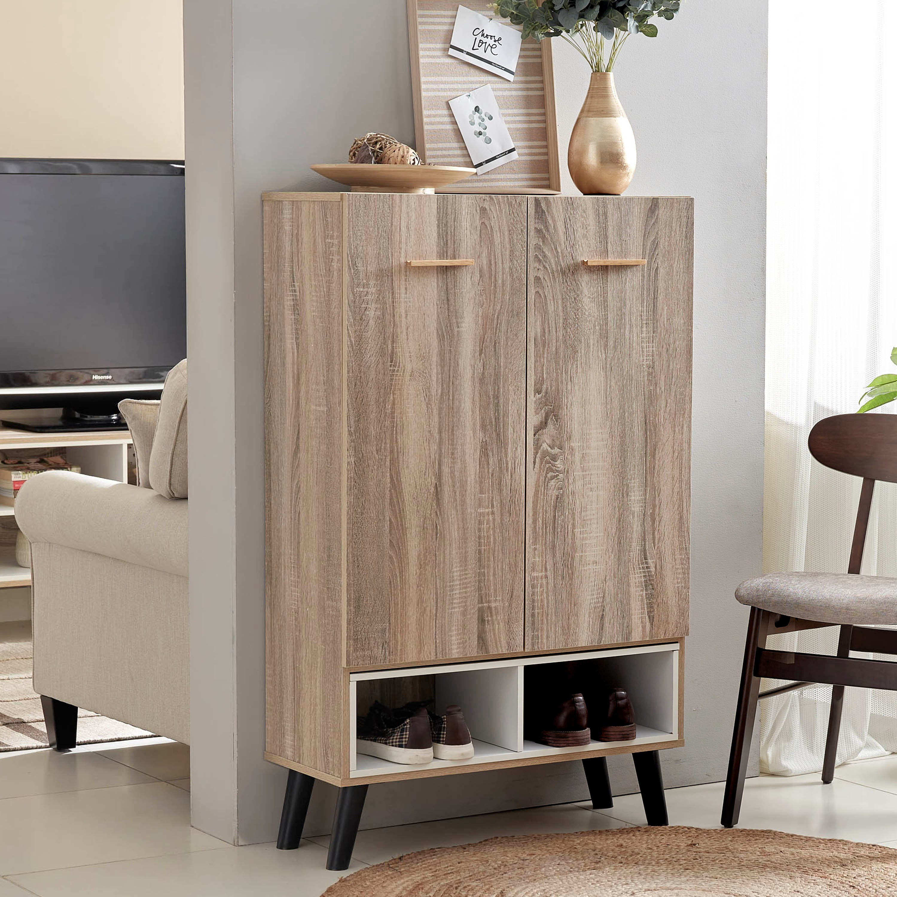 خزانة أحذية ببابين لـ 12 زوج من سانفورد-hbxbedroom-shoecabinetsandracks-image-1