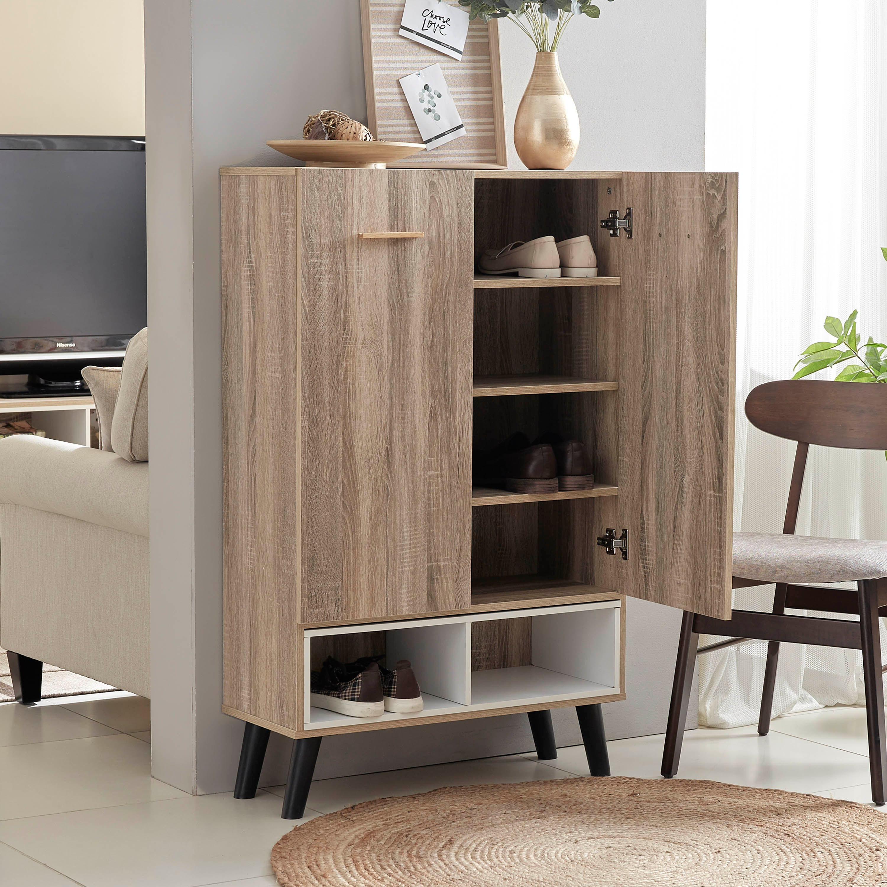 خزانة أحذية ببابين لـ 12 زوج من سانفورد-hbxbedroom-shoecabinetsandracks-image-2