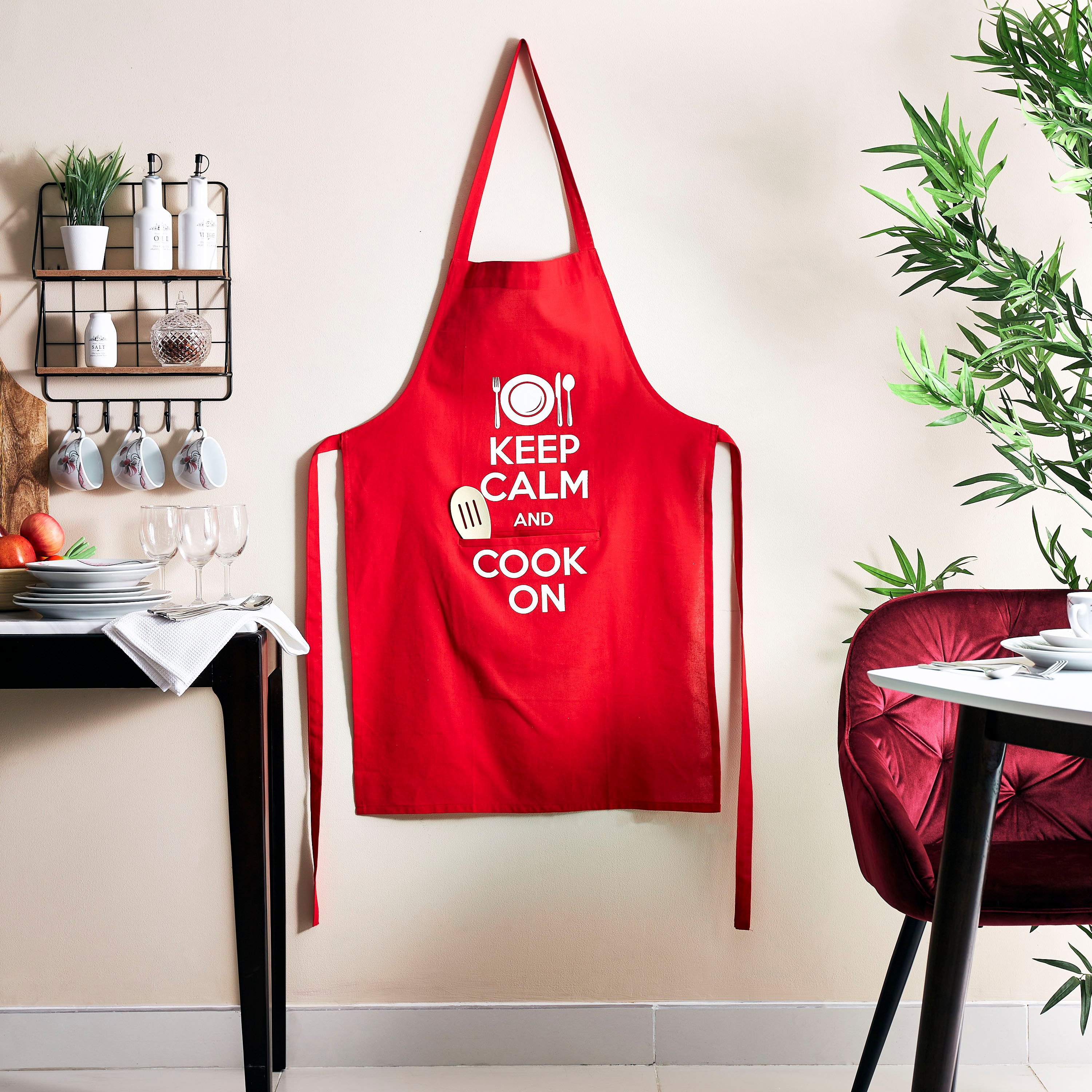 Zest Calm Cotton Printed Apron - 60x90 cm-hbxhomeware-kitchenware-kitchenlinens-image-3