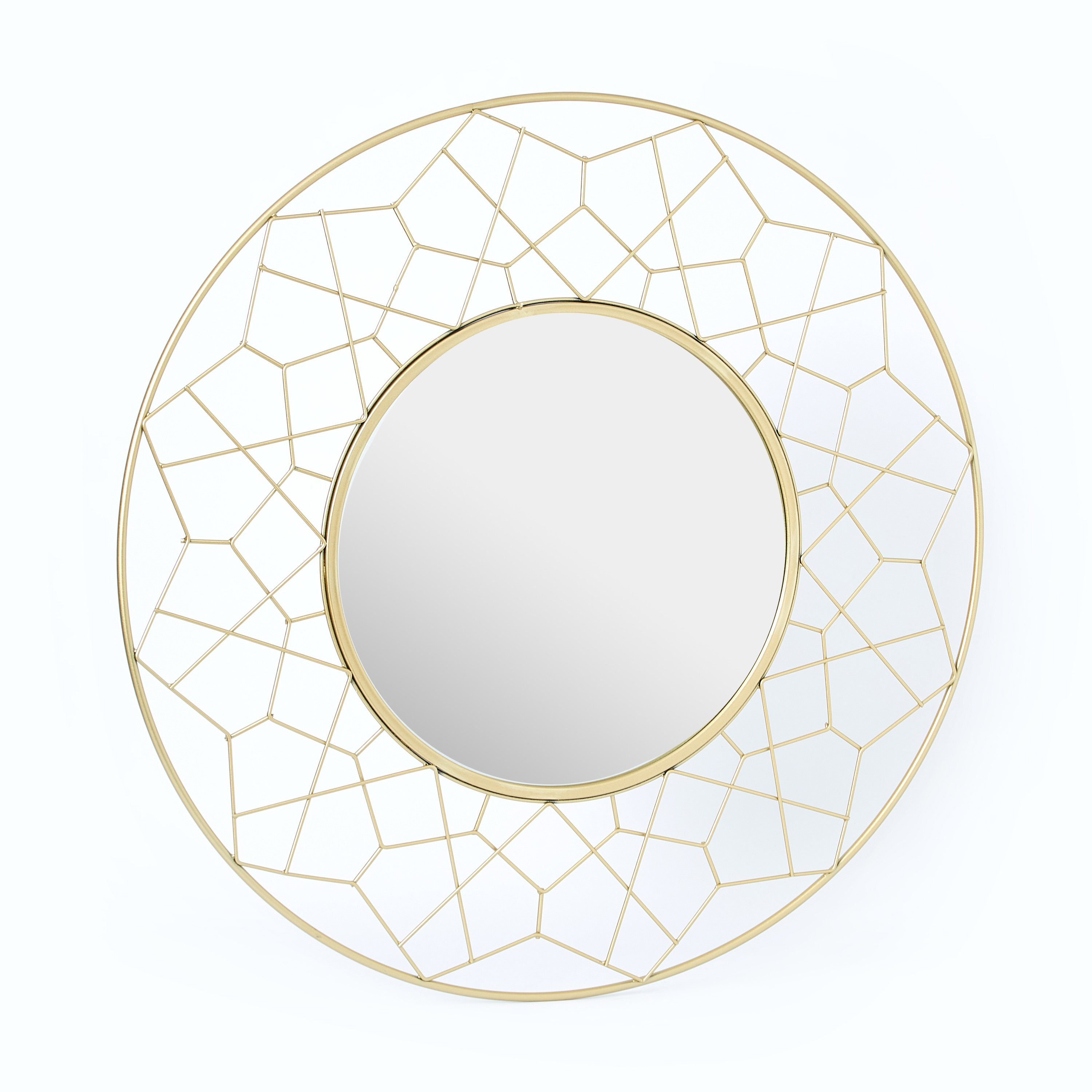 Delilah Premium Metal Round Decorative Wall Mirror with Web Border - 78x2x78 cm-PROMO_HB_AE_B1G1_250925-image-5