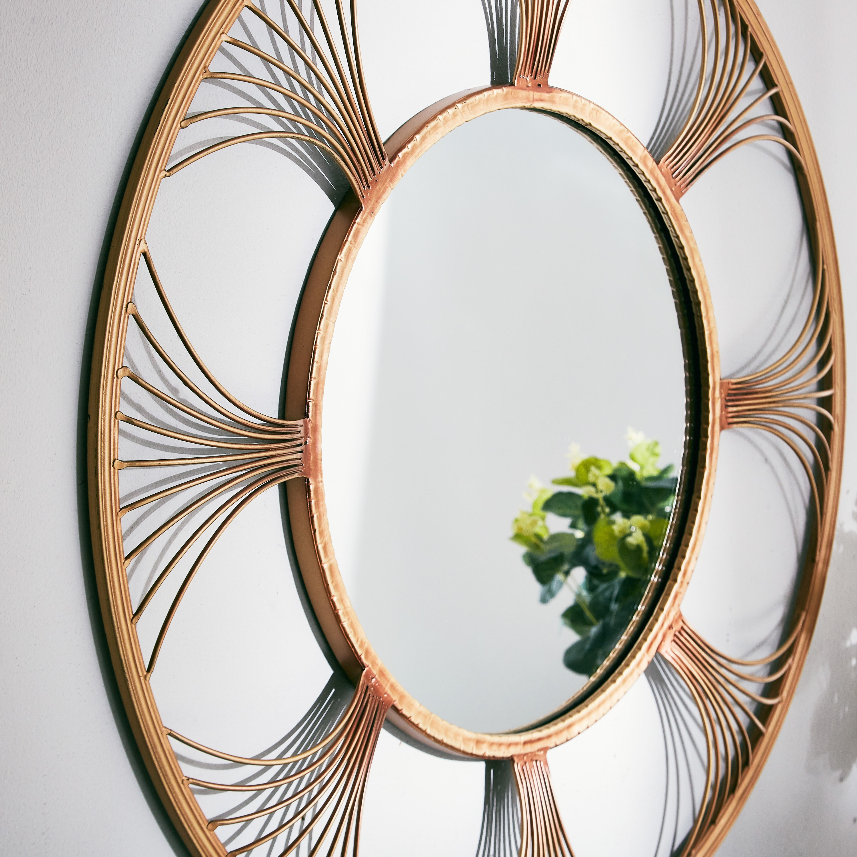 Delilah Premium Metal Decorative Wall Mirror - 69x3x69 cm-hbxhomeware-hbxdecorandfurnishings-image-3
