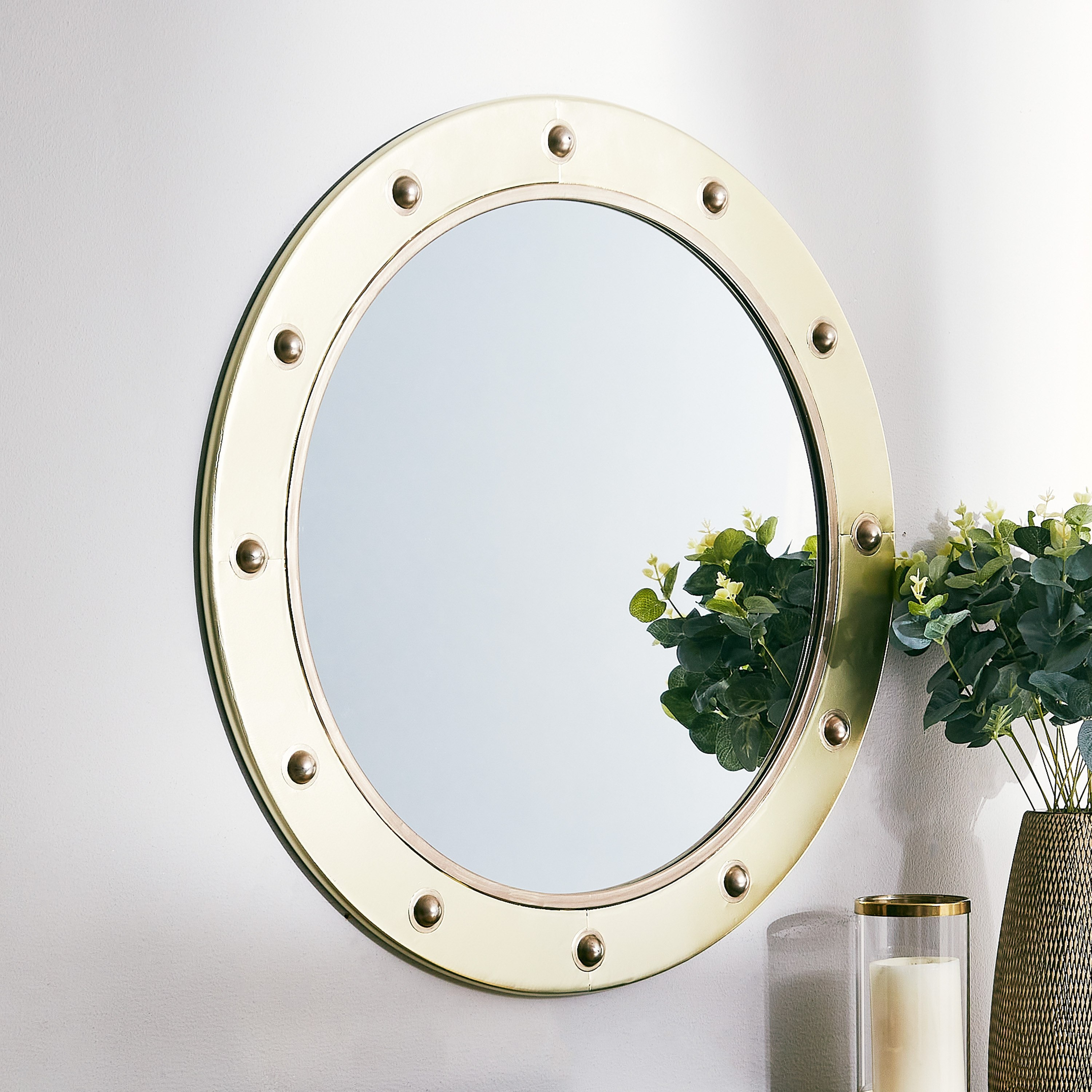 Delilah Premium Metal Decorative Wall Mirror - 60x3x60 cm-hbxhomeware-hbxdecorandfurnishings-image-1