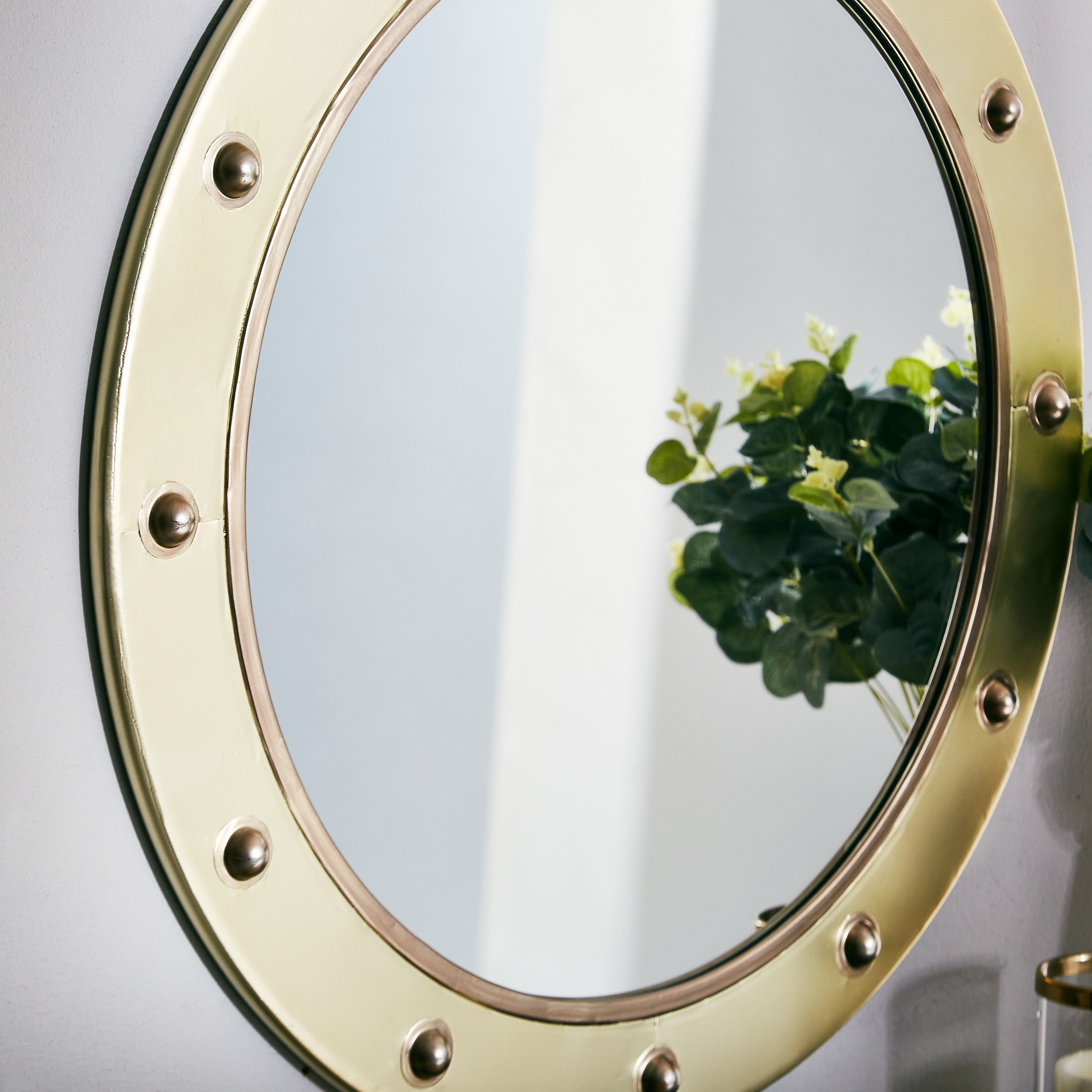 Delilah Premium Metal Decorative Wall Mirror - 60x3x60 cm-hbxhomeware-hbxdecorandfurnishings-image-2