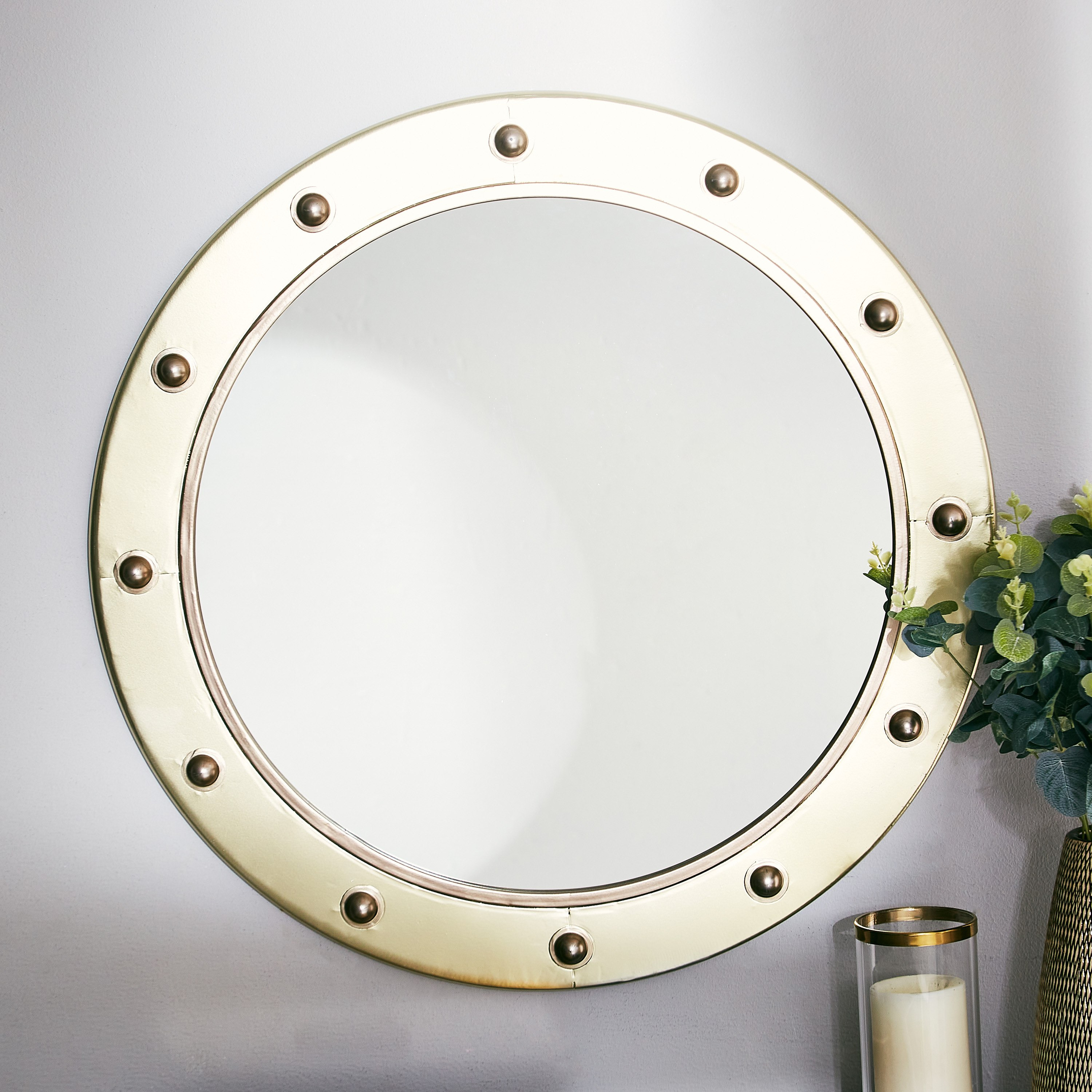 Delilah Premium Metal Decorative Wall Mirror - 60x3x60 cm-hbxhomeware-hbxdecorandfurnishings-image-4