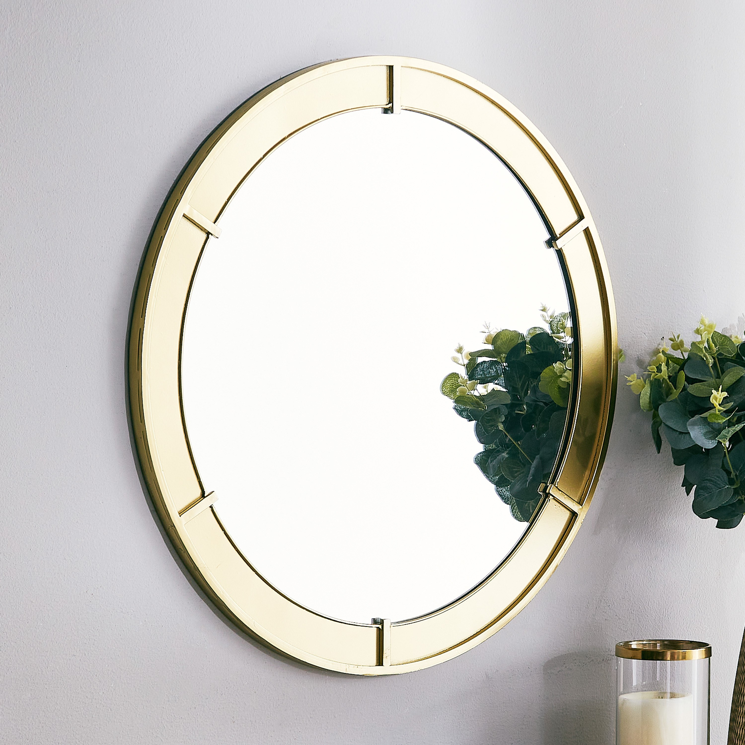 Delilah Premium Metal Decorative Wall Mirror - 50x2x50 cm-hbxhomeware-hbxdecorandfurnishings-image-1