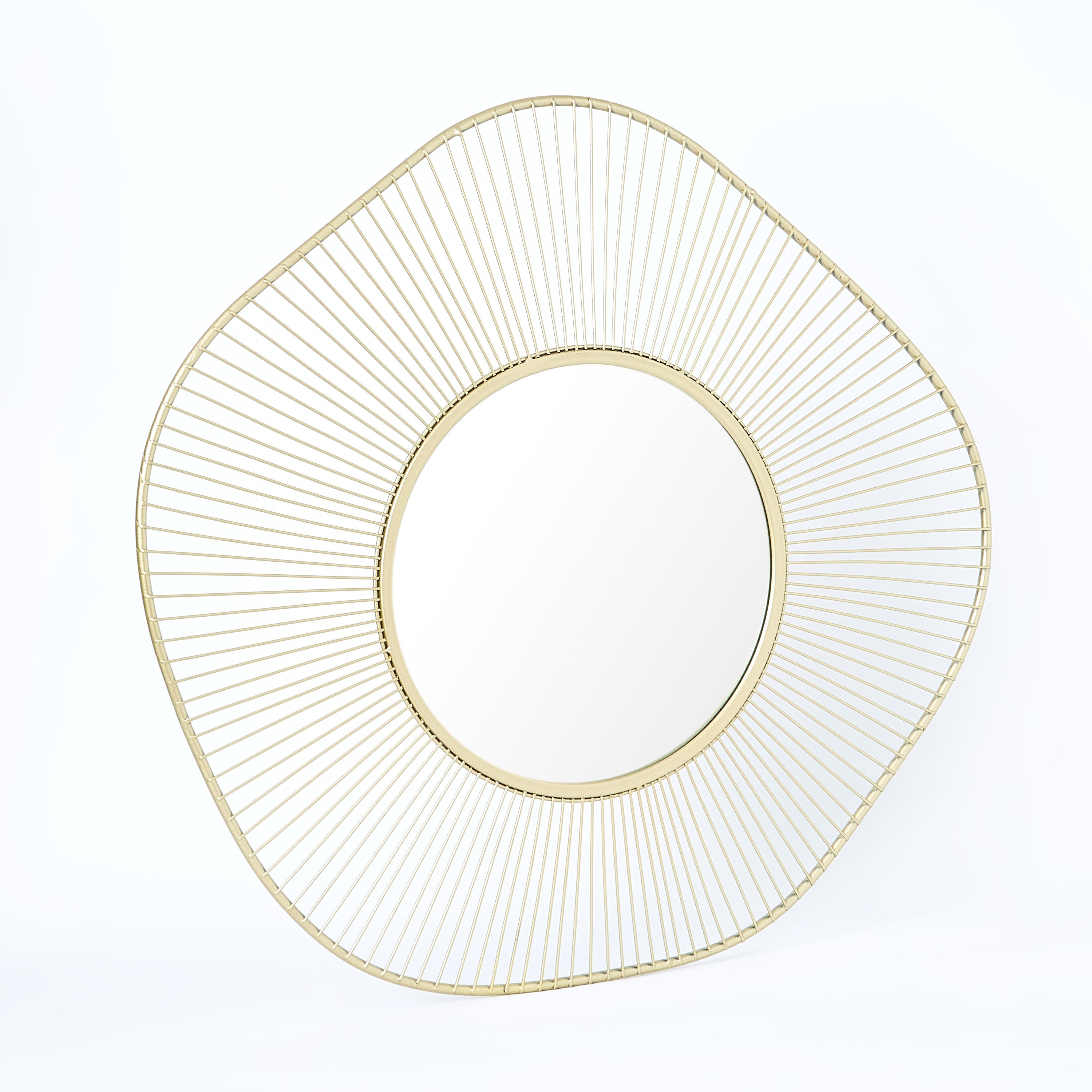 Delilah Premium Metal Abstract Shaped Decorative Wall Mirror - 69x2x66 cm-PROMO_HB_AE_B1G1_250925-image-5