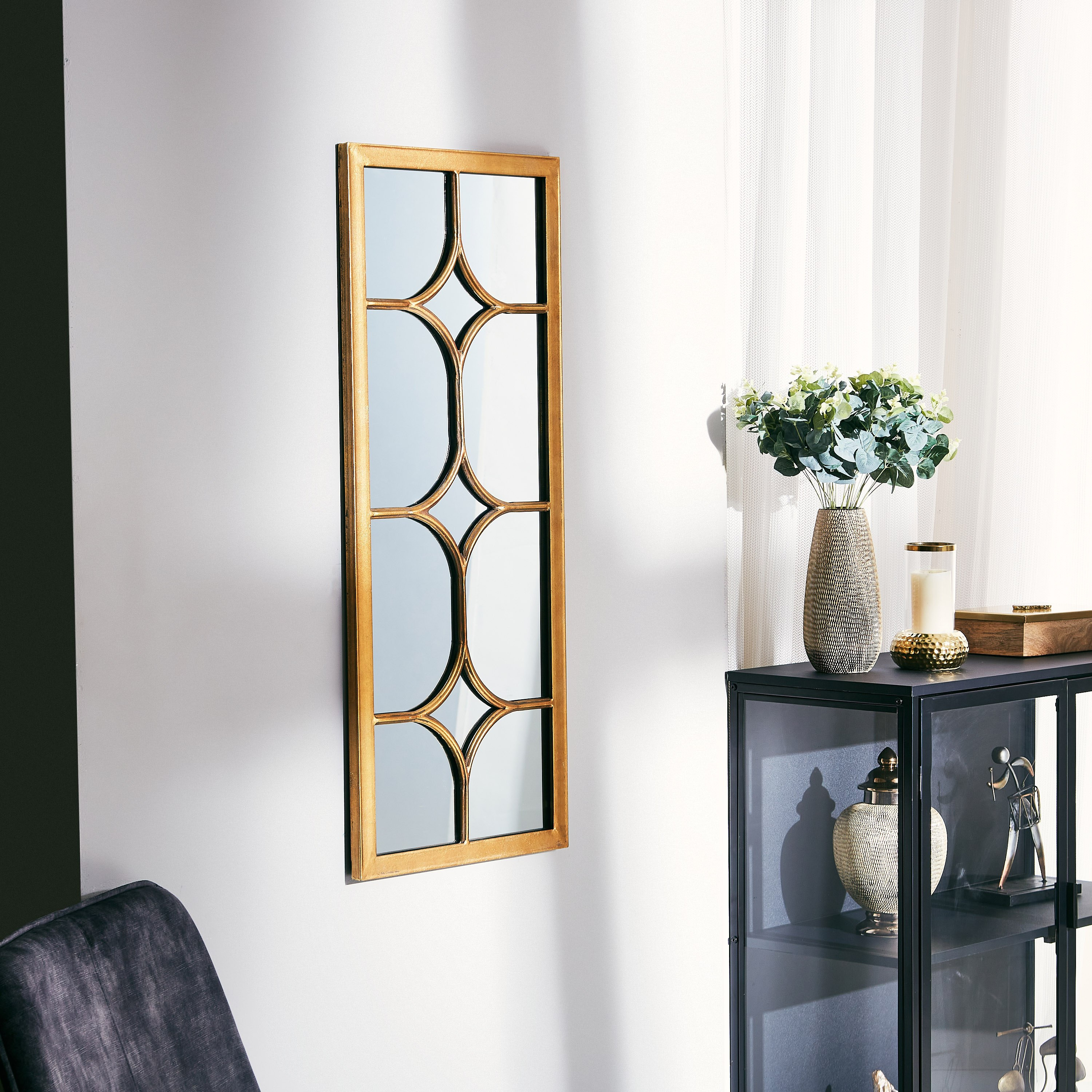 مرآة حائط مستطيلة معدنية مزخرفة من ديليلا - 40x2x100 سم.-PROMO_HB_AE_B1G1_250925-image-5