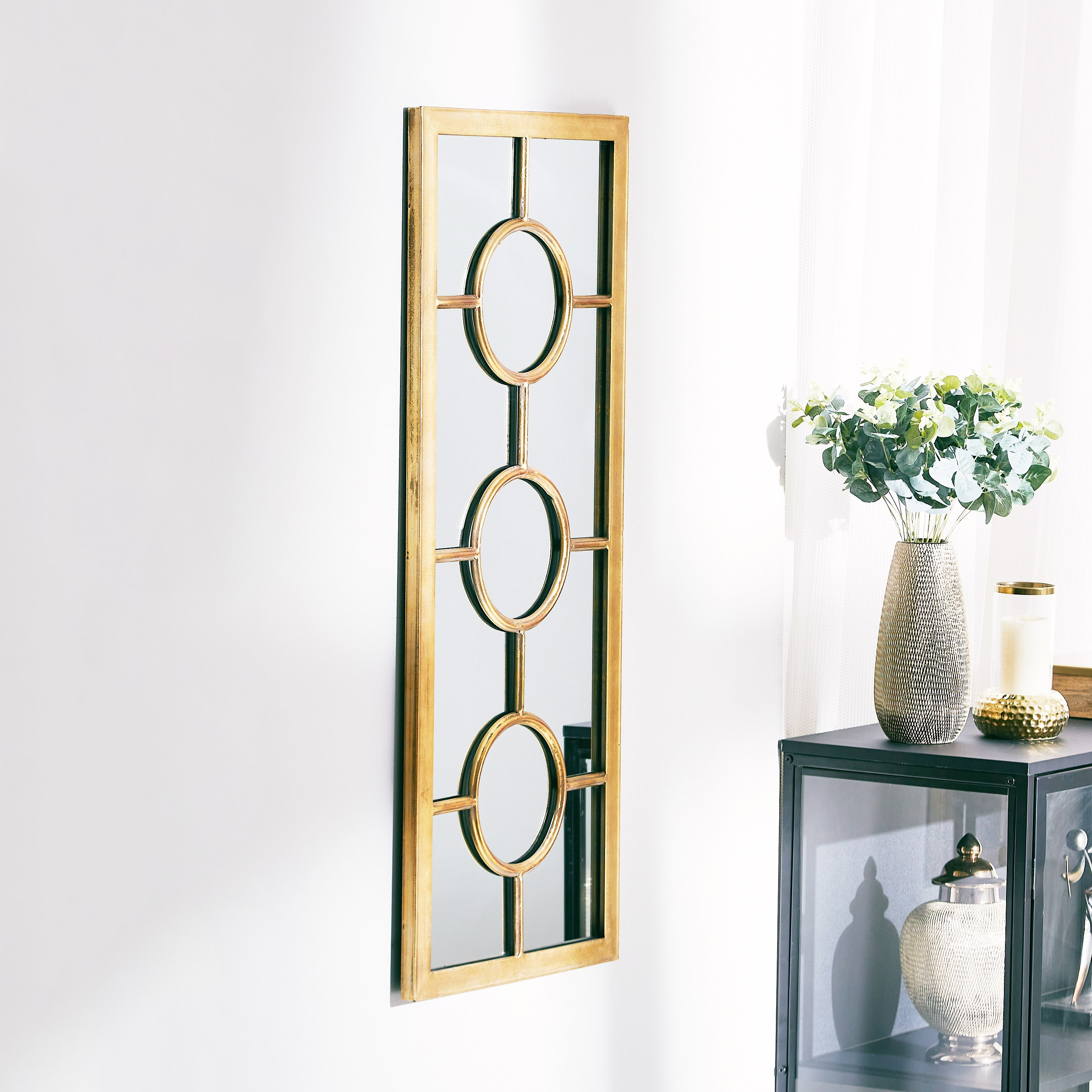Delilah Metal Rectangular Decorative Wall Mirror - 40x2x100 cm-PROMO_HB_AE_B2G2_011025-image-4