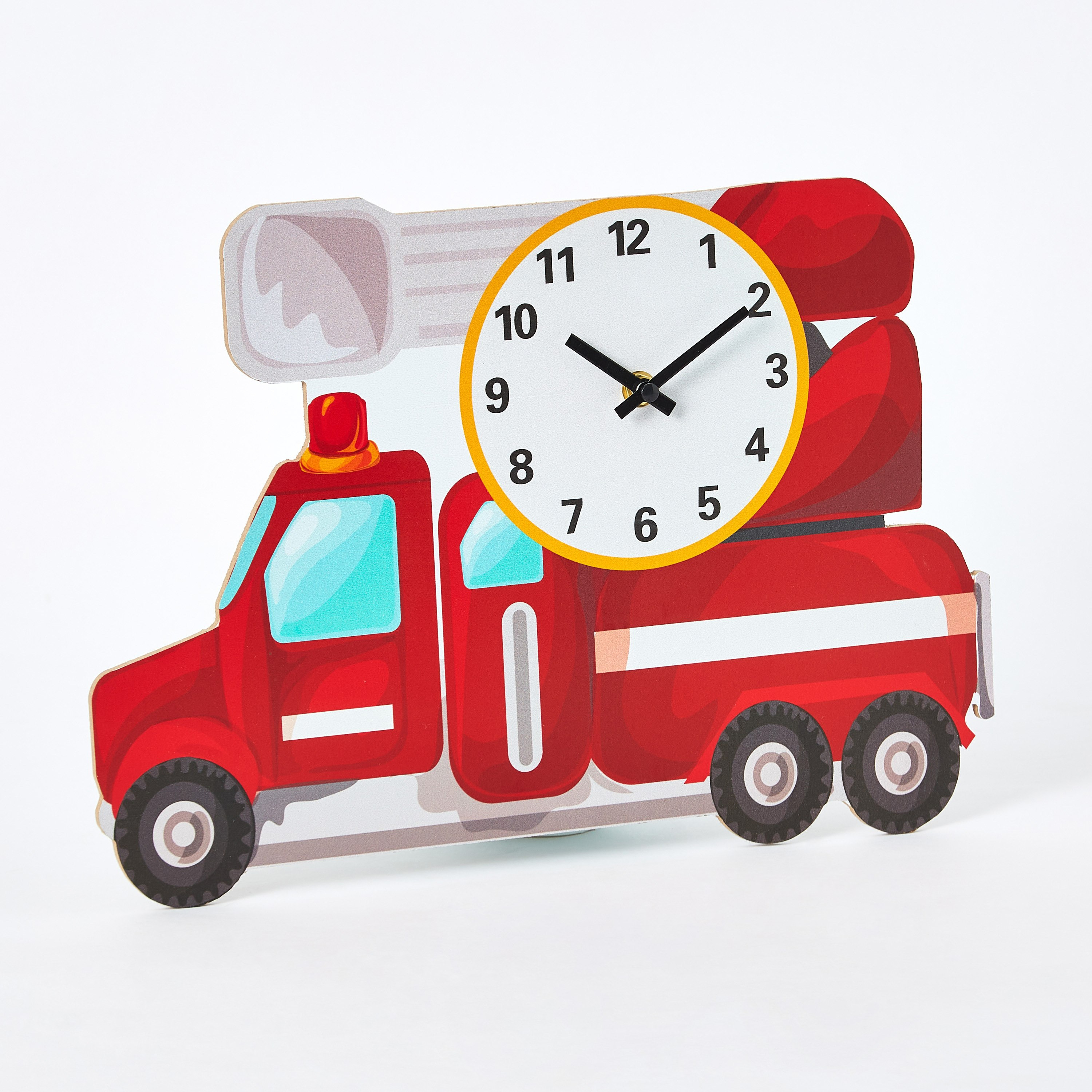 Epoch Fire Engine Shaped MDF Clock - 36x3x26 cm-hbxhomeware-hbxkidsandyouth-image-4
