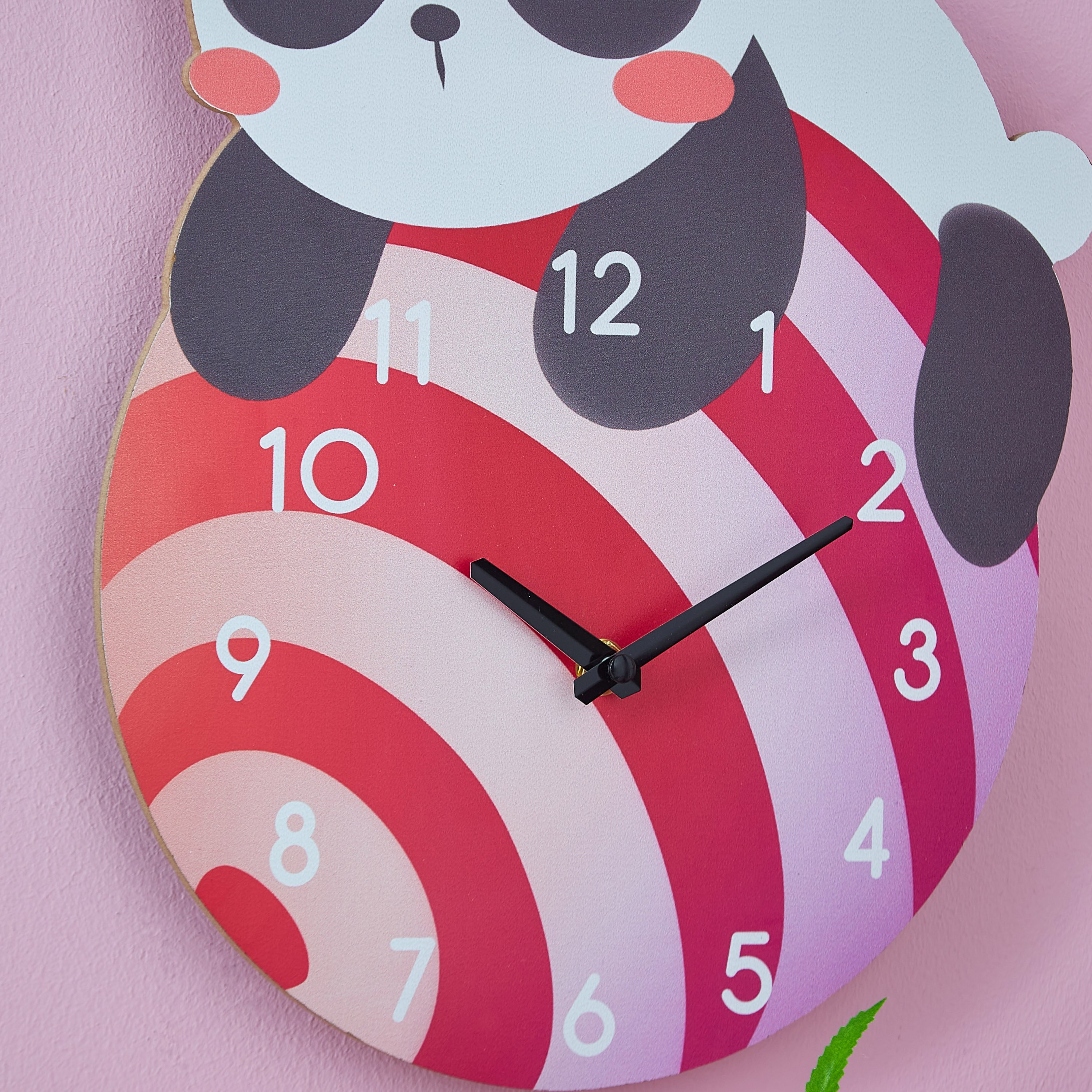 Epoch Panda Shaped MDF Clock - 27x36 cm-hbxhomeware-hbxkidsandyouth-image-2
