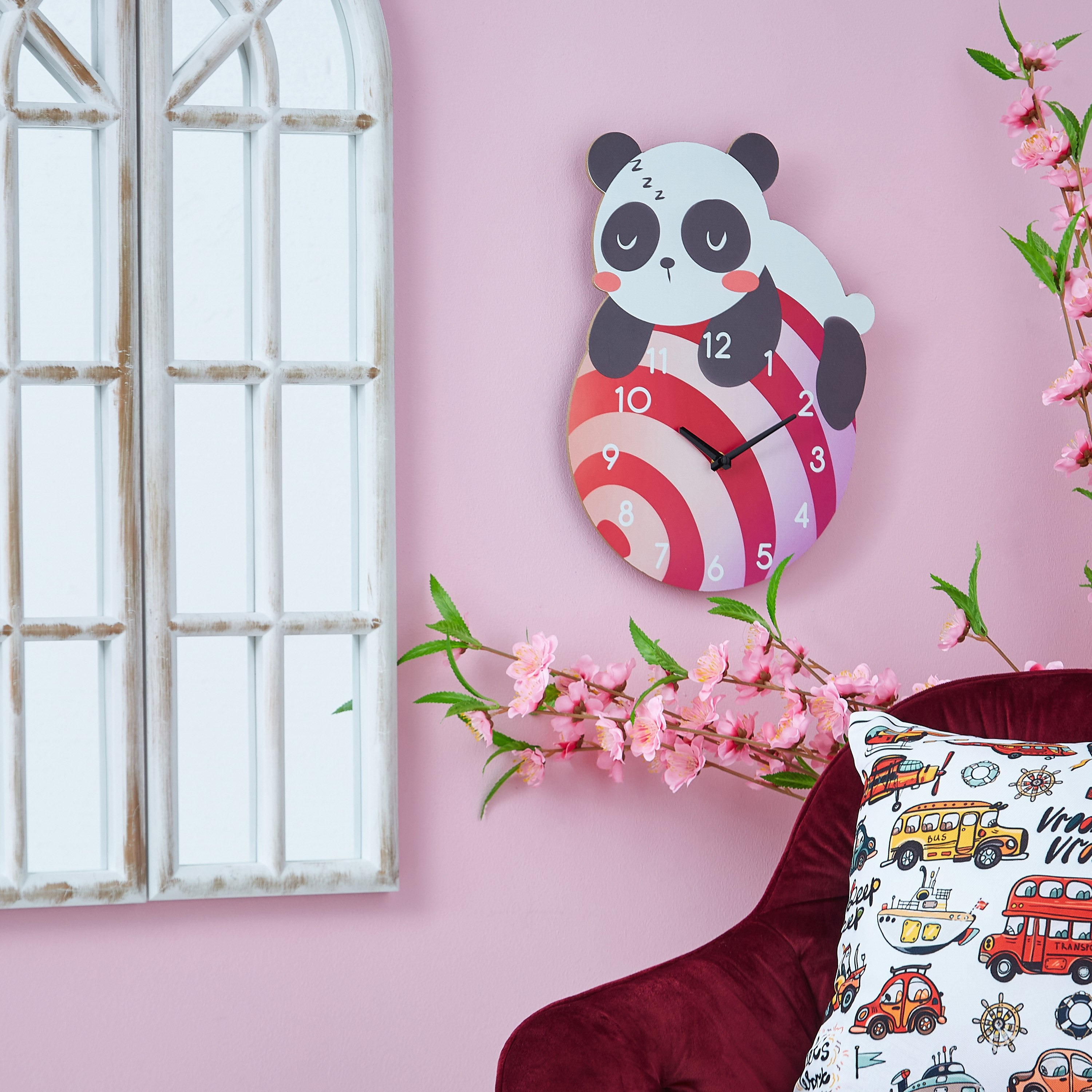 Epoch Panda Shaped MDF Clock - 27x36 cm-hbxhomeware-hbxkidsandyouth-image-3
