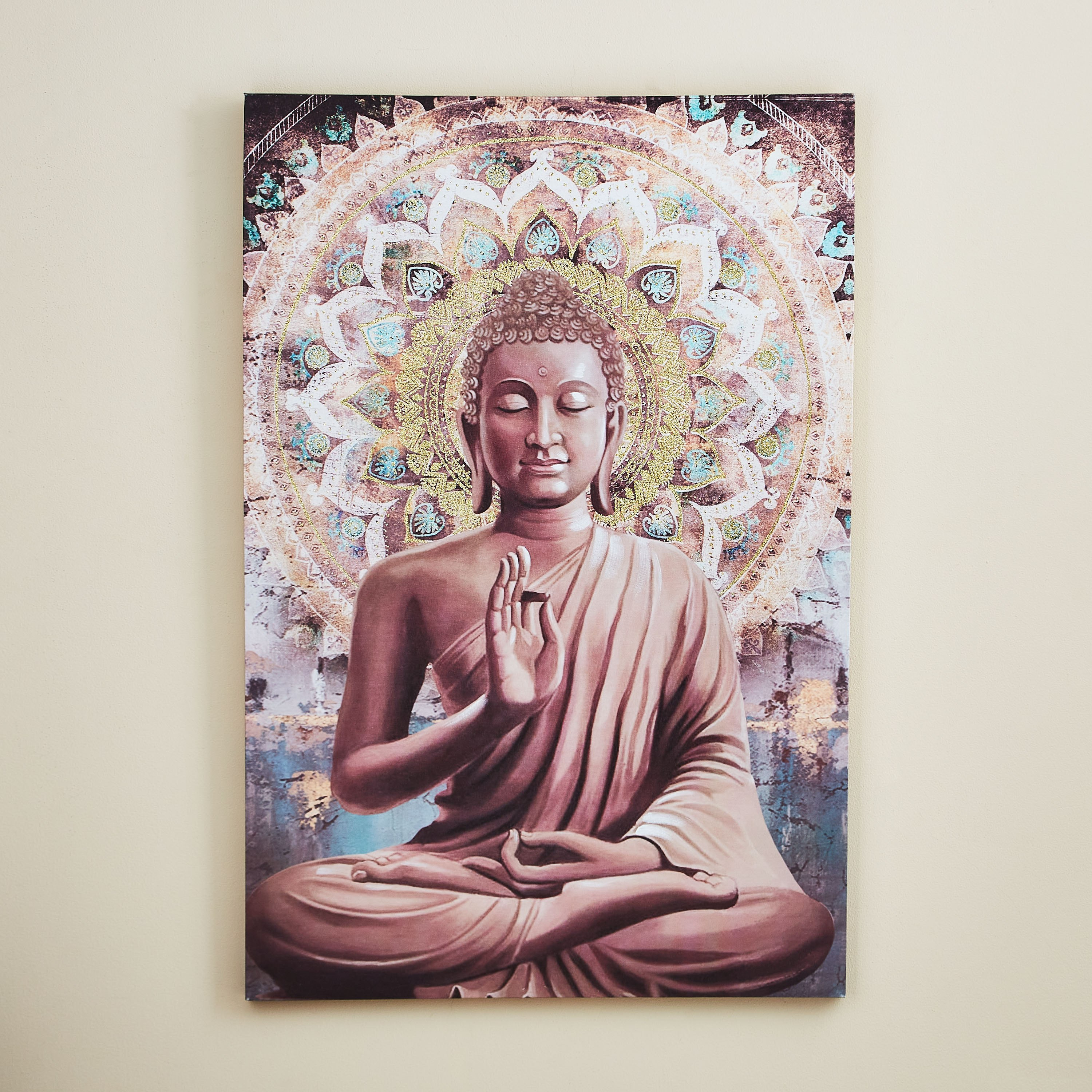 Jade Printed and Painted Buddha Canvas Framed Picture - 90x3x60 cm-hbxhomeware-hbxdecorandfurnishings-image-1