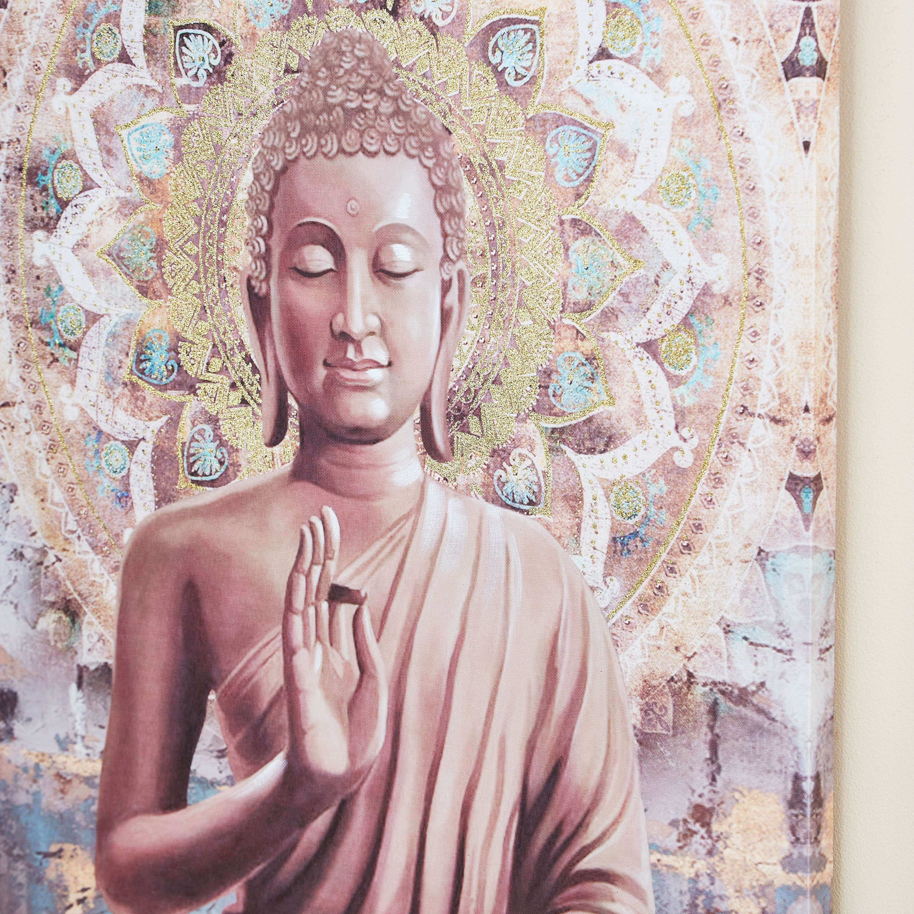 Jade Printed and Painted Buddha Canvas Framed Picture - 90x3x60 cm-hbxhomeware-hbxdecorandfurnishings-image-3