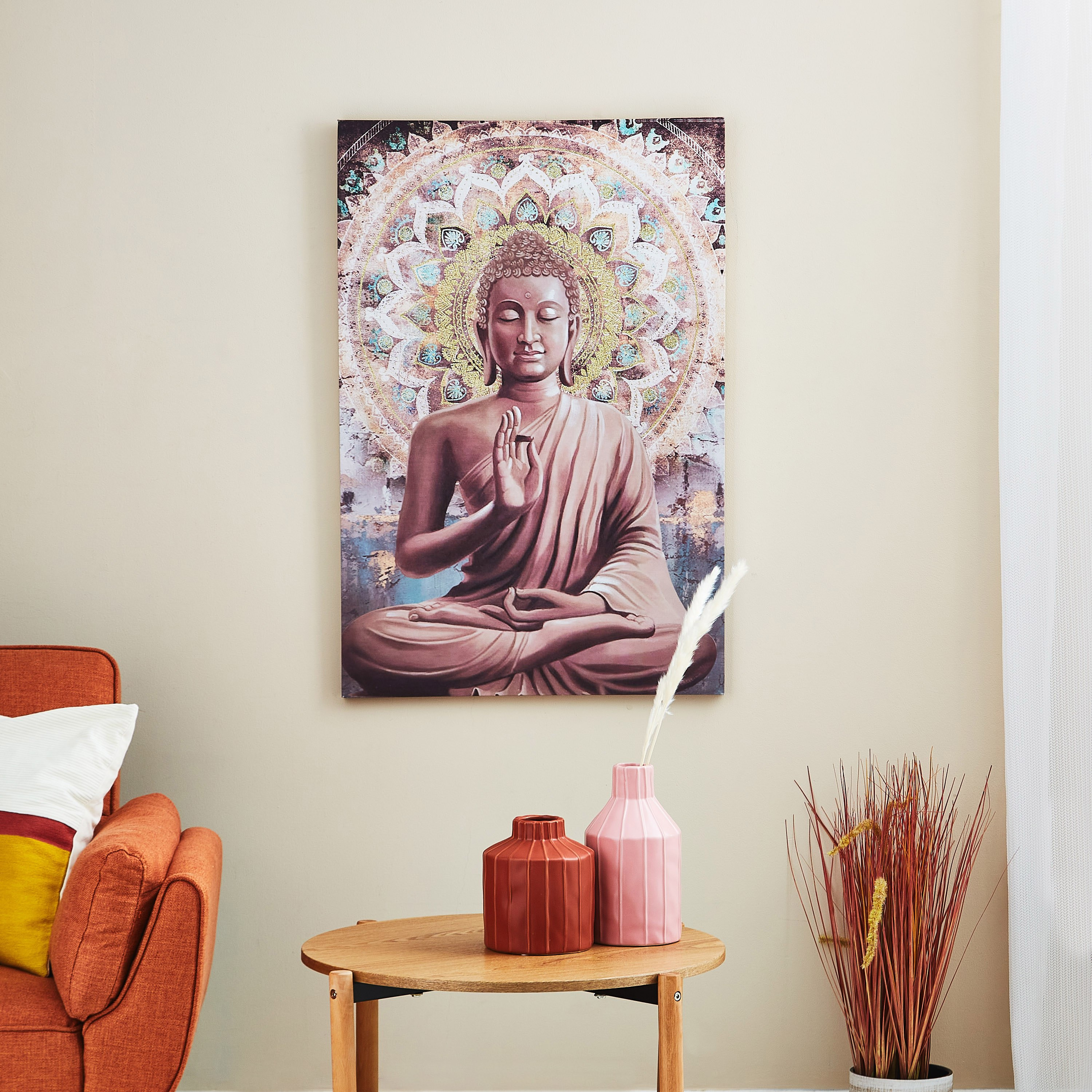Jade Printed and Painted Buddha Canvas Framed Picture - 90x3x60 cm-hbxhomeware-hbxdecorandfurnishings-image-4