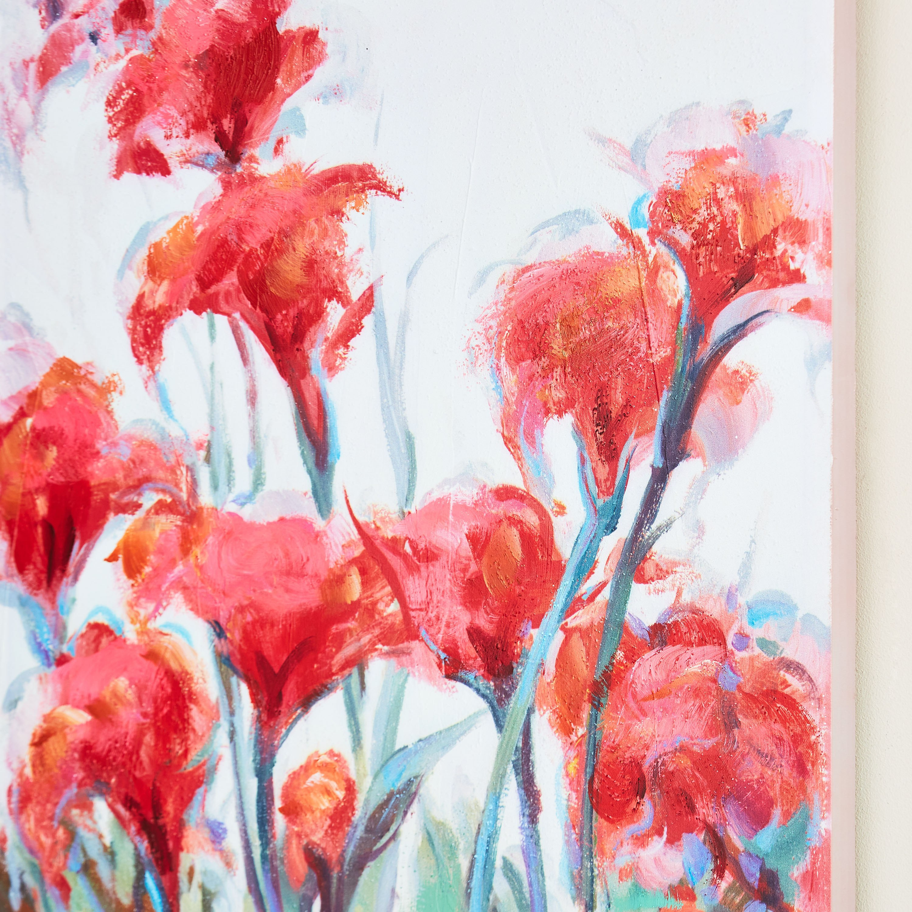 لوحة كانفاس مؤطرة مرسومة يدويا بطبعات أزهار من جايد - 120x3x60 سم-PROMO_HB_AE_B1G1_250925-image-3