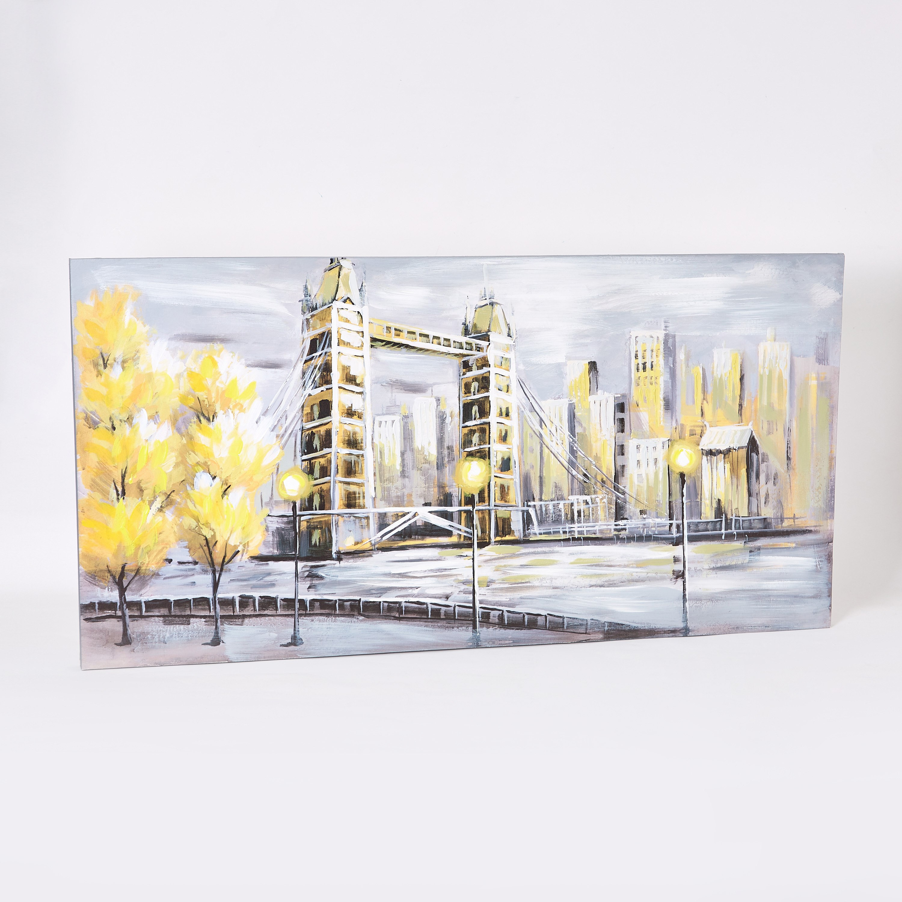 لوحة كانفاس مؤطرة مرسومة يدويًا بطبعات جسر لندن من جايد - 120x3x60 سم-PROMO_HB_AE_B1G1_250925-image-5