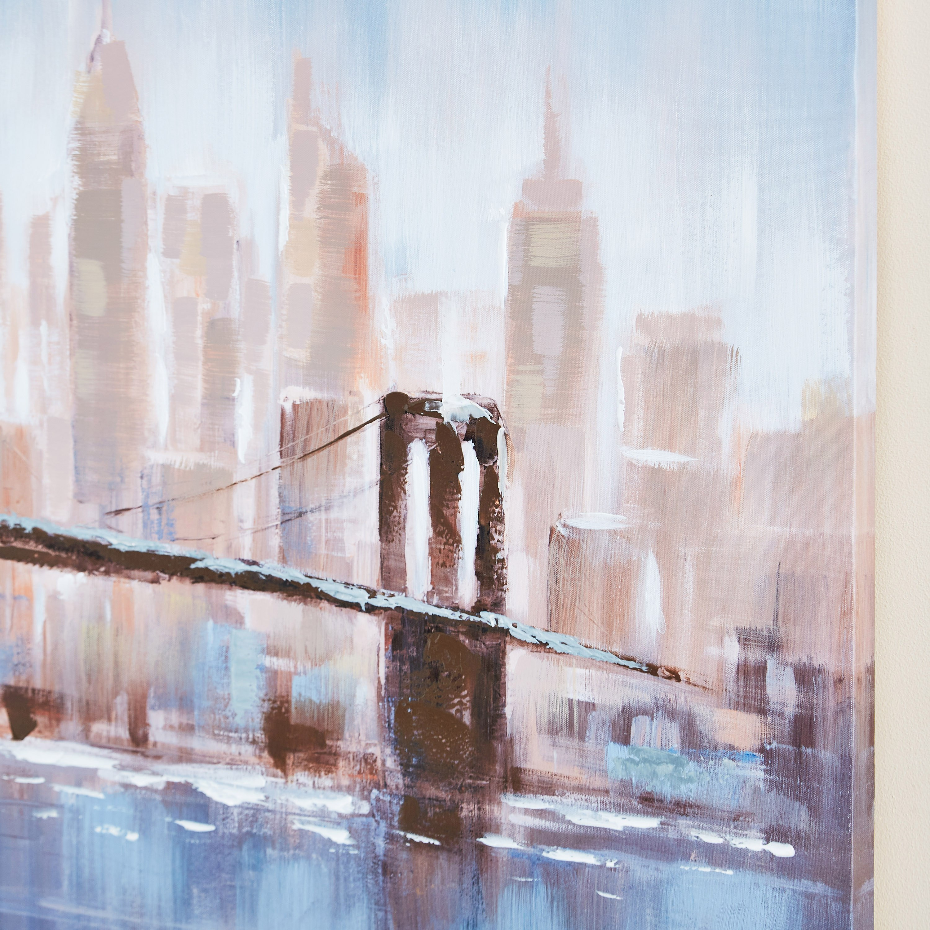 لوحة كانفاس مؤطرة مرسومة بطبعات جسر بروكلين من جايد - 140x3x70 سم-PROMO_HB_AE_B1G1_250925-image-3