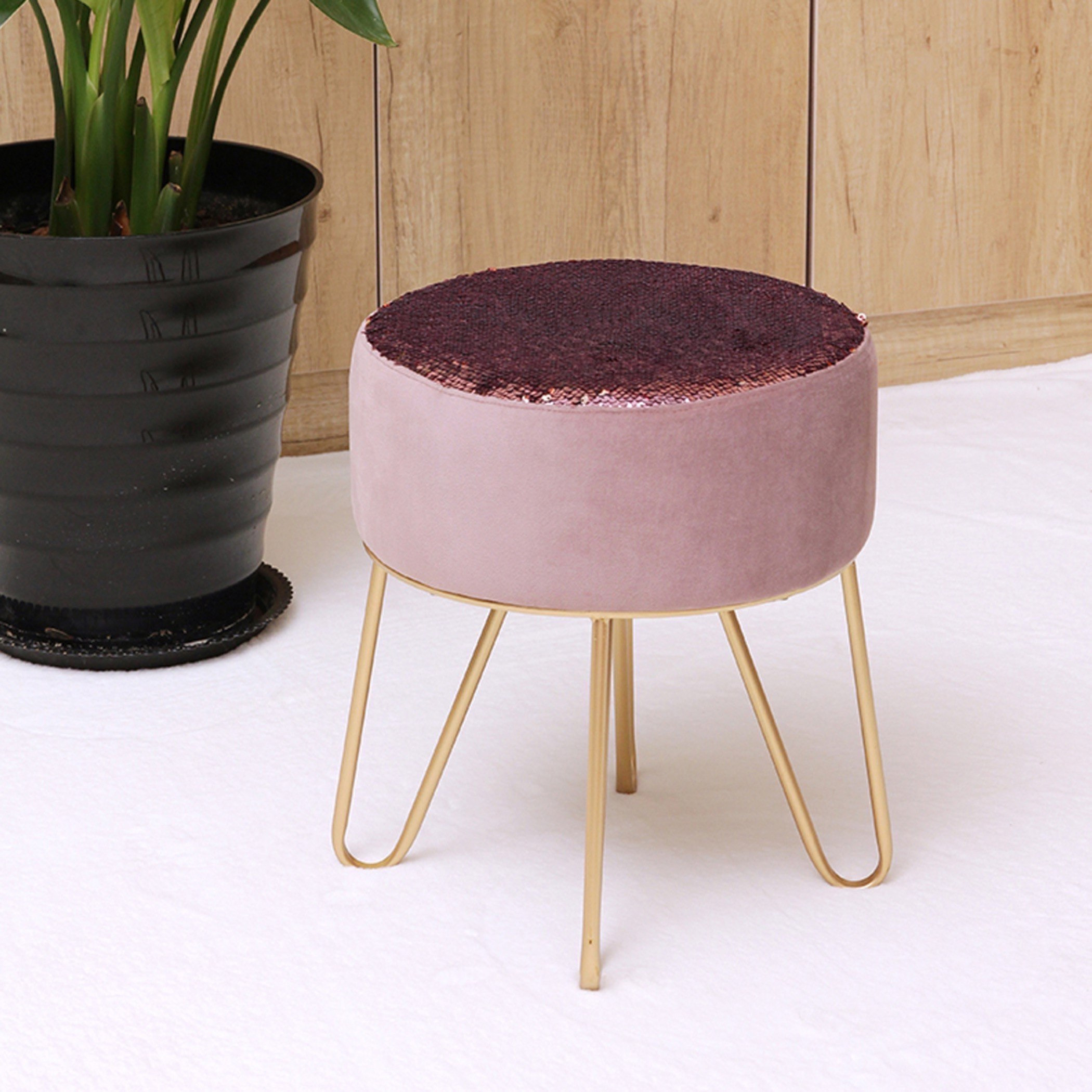 Gatsby Velvet Stool-hbxlivingroom-sofasandarmchairs-ottomansandfootstools-image-1