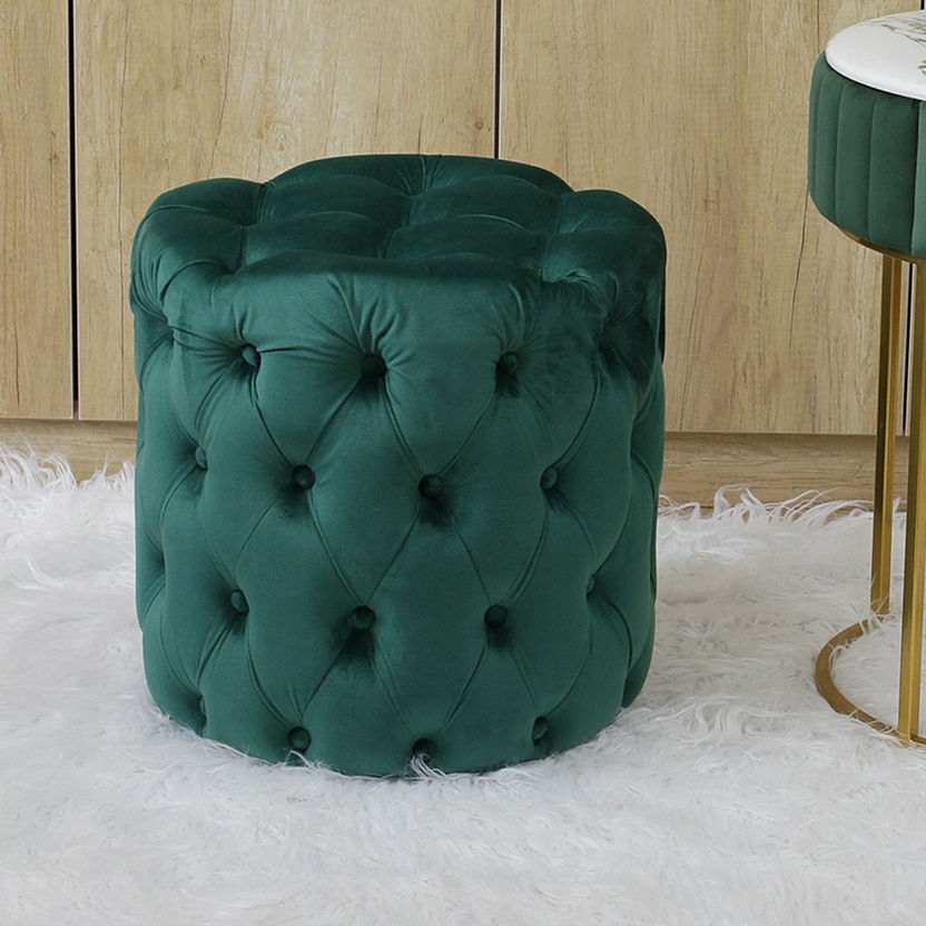 Giove Small Velvet Ottoman-Ottomans and Footstools-image-2