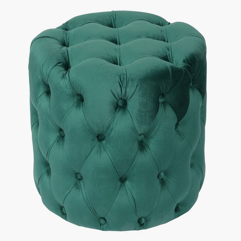 Giove Small Velvet Ottoman-Ottomans and Footstools-image-4
