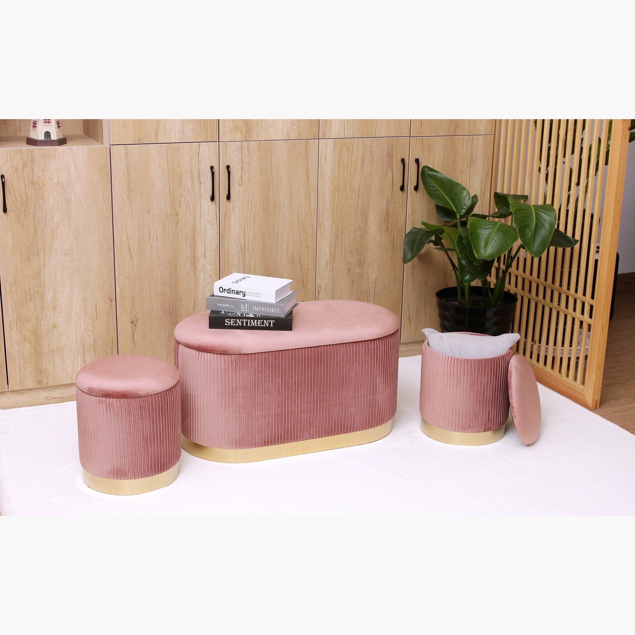 طقم مسند قدم مخملي 3 قطع بوحدة تخزين من إيفلين-hbxlivingroom-sofasandarmchairs-ottomansandfootstools-image-1