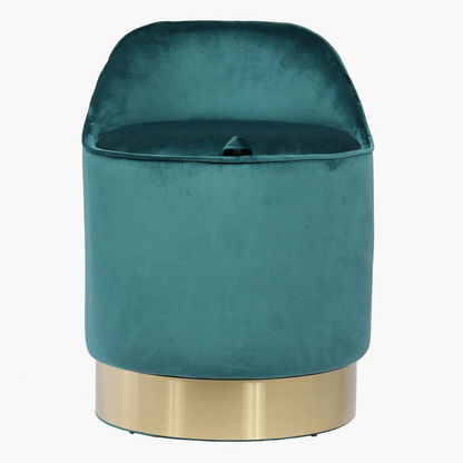 Aria Velvet Swivel Vanity Chair with Storage