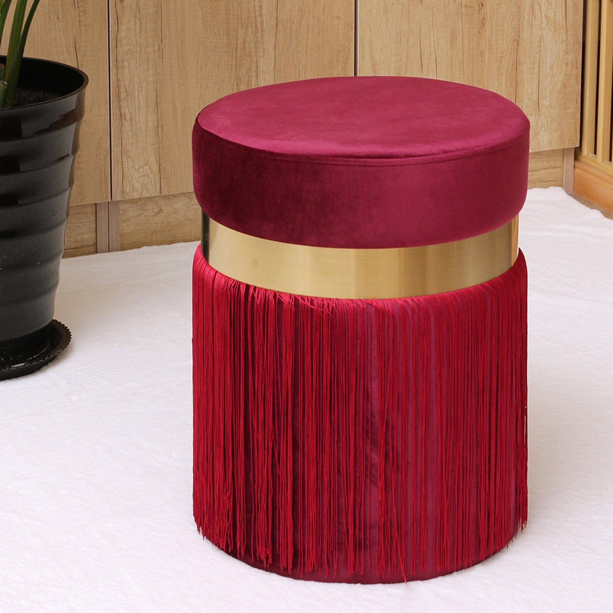 Ives Velvet Ottoman with Tassels-hbxlivingroom-sofasandarmchairs-ottomansandfootstools-image-1