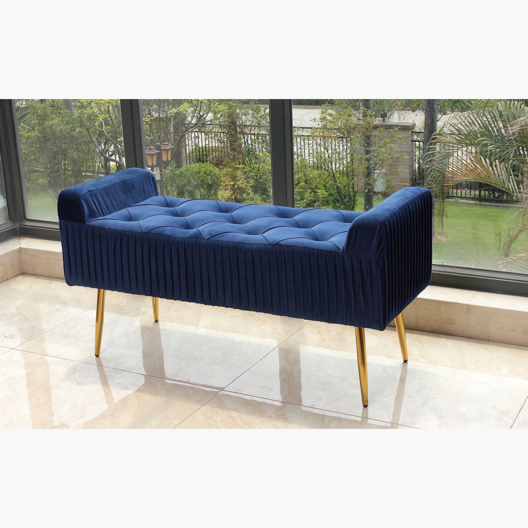 مقعد بنش مخملي من أديلين-hbxfurniture-sofasandarmchairs-benches-image-2
