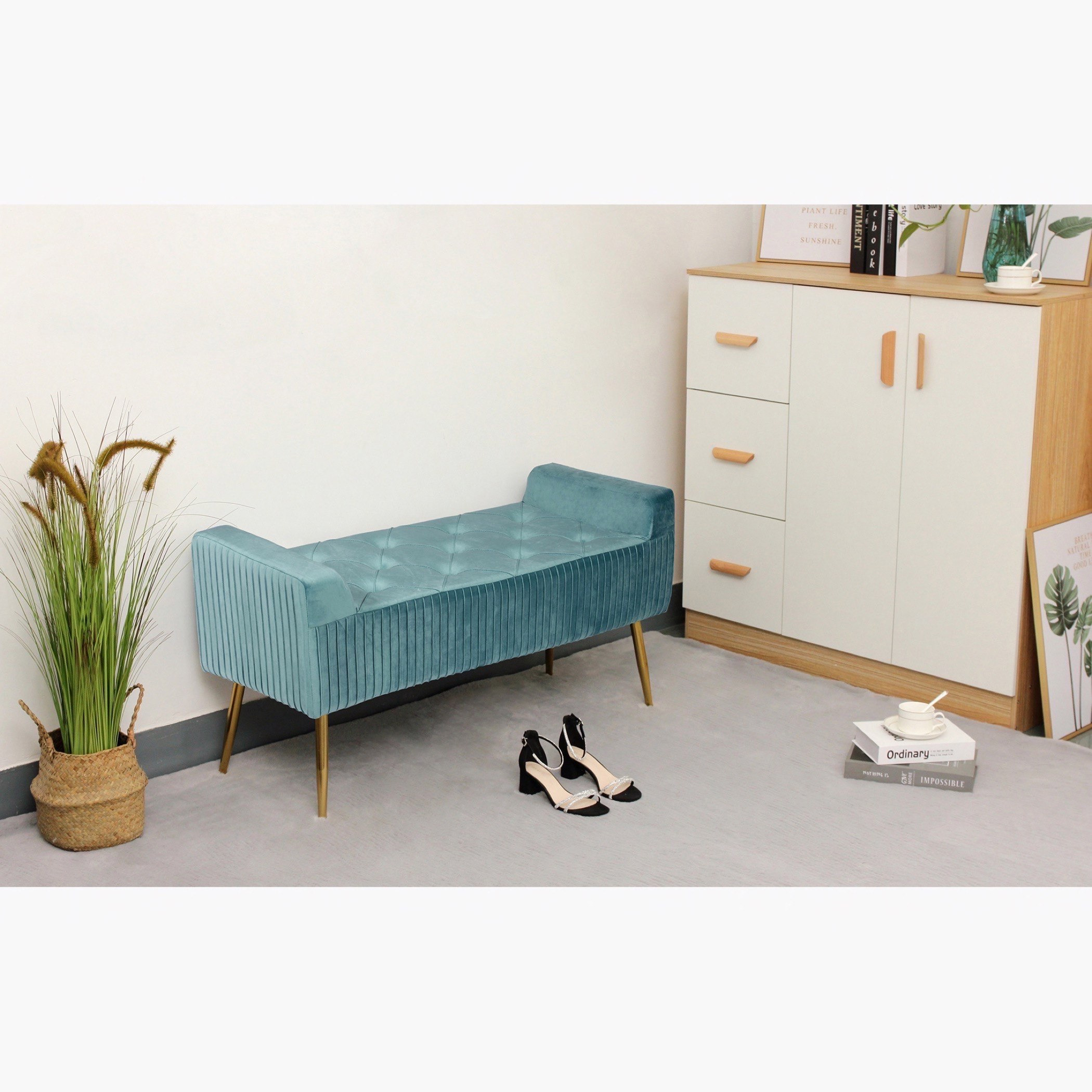 Adeline Velvet Bench-hbxfurniture-sofasandarmchairs-benches-image-8