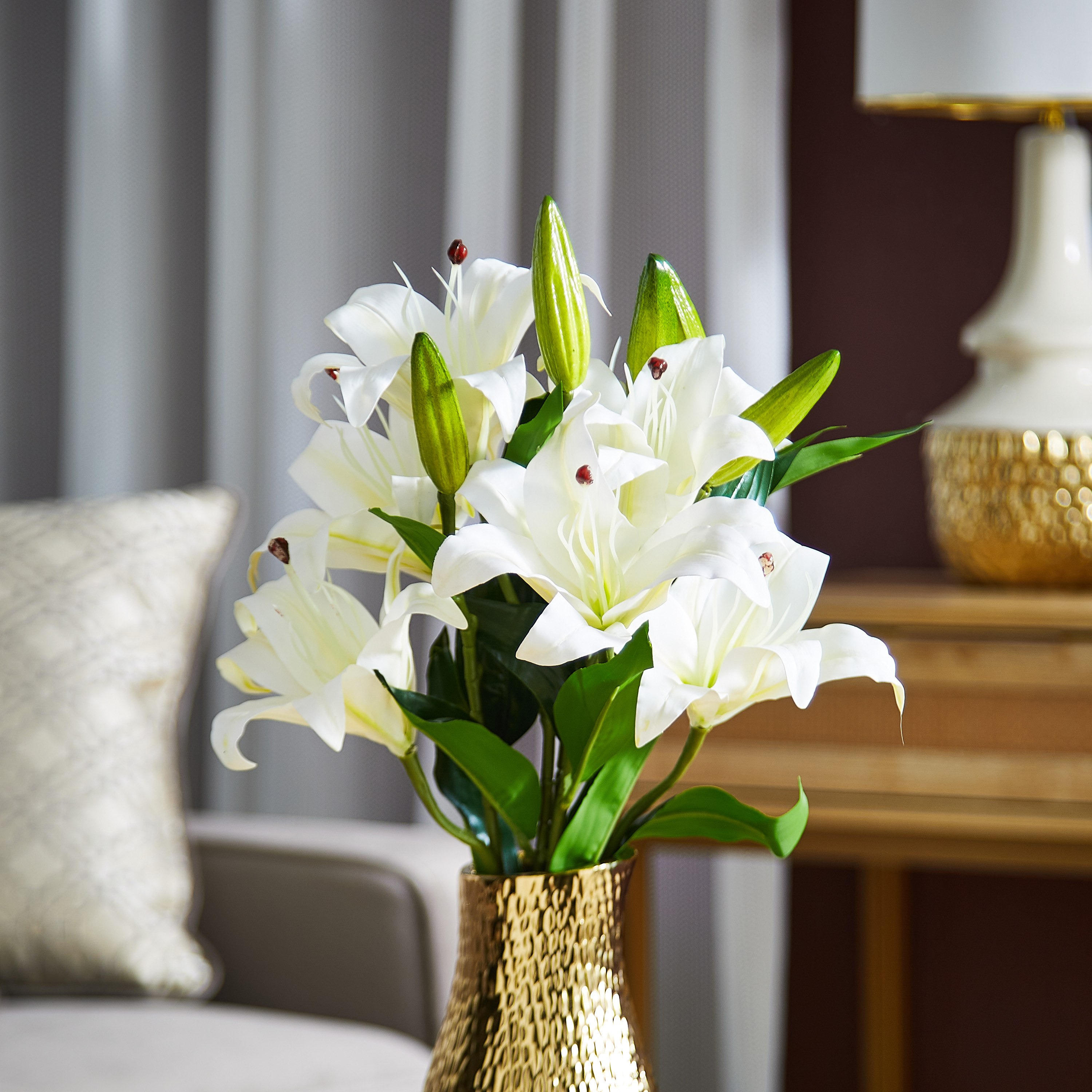 جذع زهري 7 رؤوس - 57 سم من آريا-hbxdecorandfurnishings-homeaccessories-artificialflowersandplants-image-1