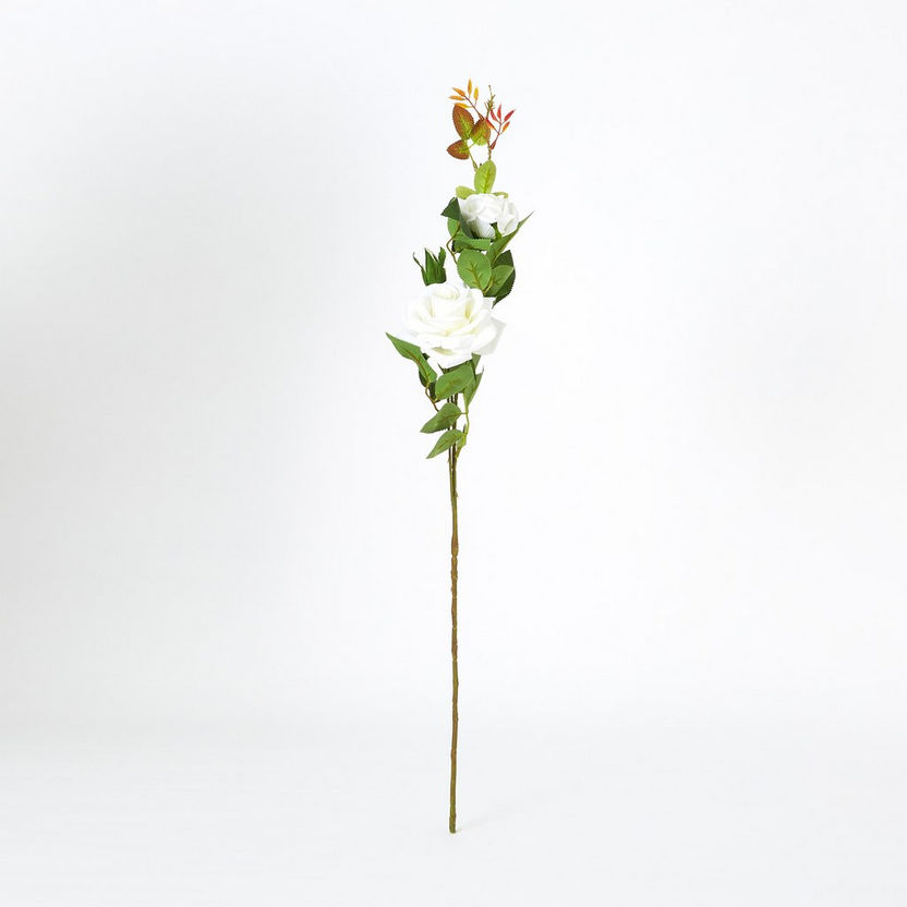 Aria 3-Head Velvet Rose Stem - 76 cm-Artificial Flowers and Plants-image-3