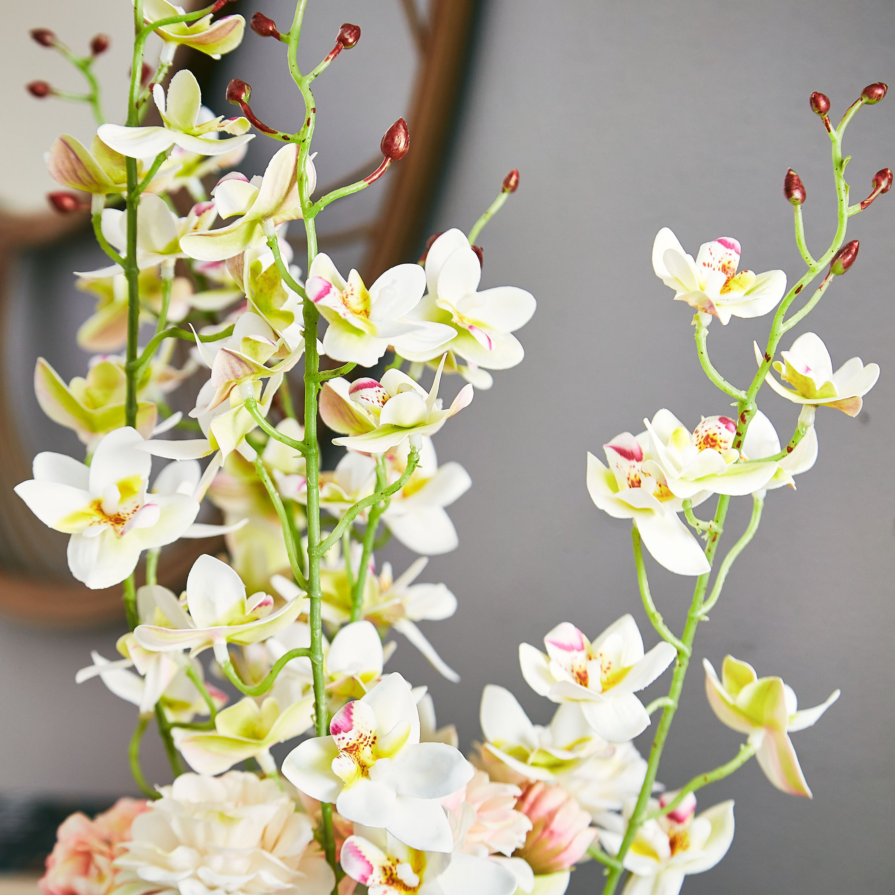 Aria Orchid & Rose Arrangement - 44 cm-hbxdecorandfurnishings-homeaccessories-artificialflowersandplants-image-2