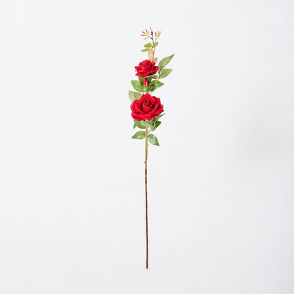 Aria 3-Heads Velvet Rose Stem - 76 cms