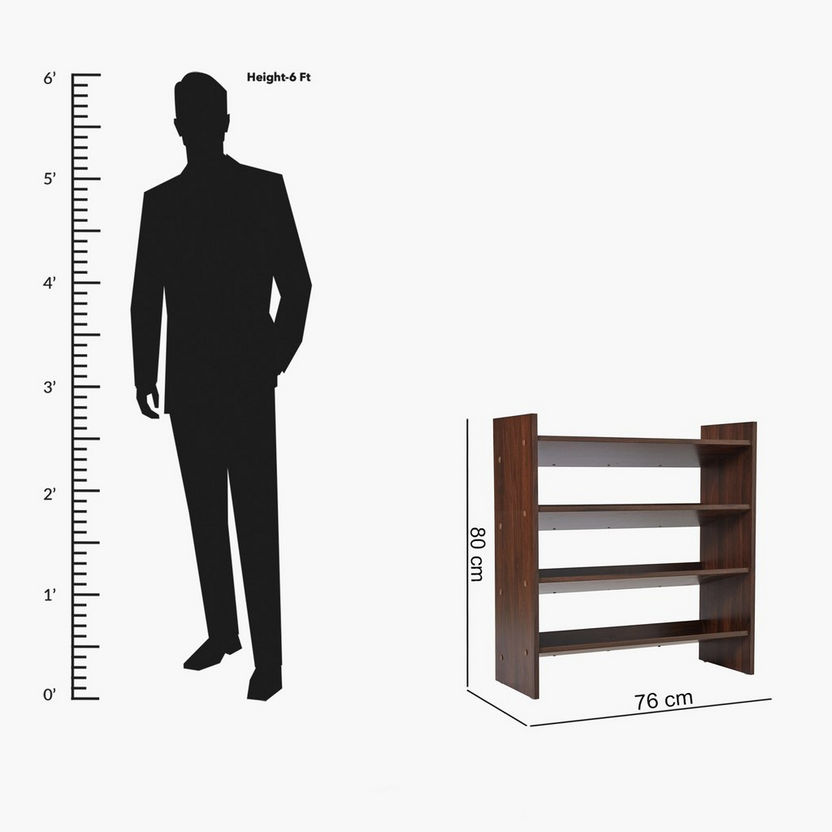 Peyton 12-Pair Shoe Rack with 4 Shelves-Shoe Cabinets and Racks-image-8