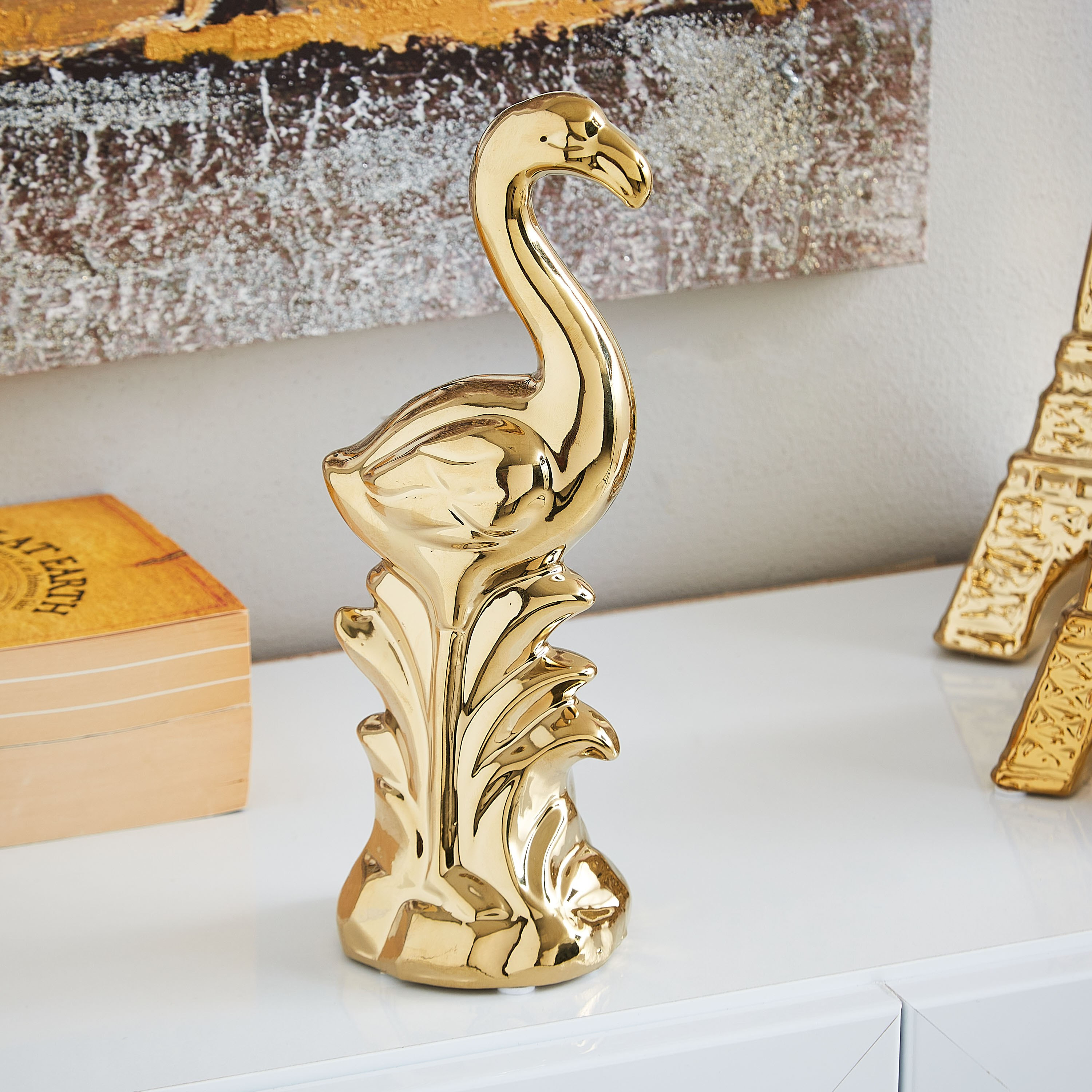 تمثال طاووس سيراميك من إيلينا - 8.5x7.5x23.5 سم-hbxhomeware-homedecor-figurinesandornaments-image-1