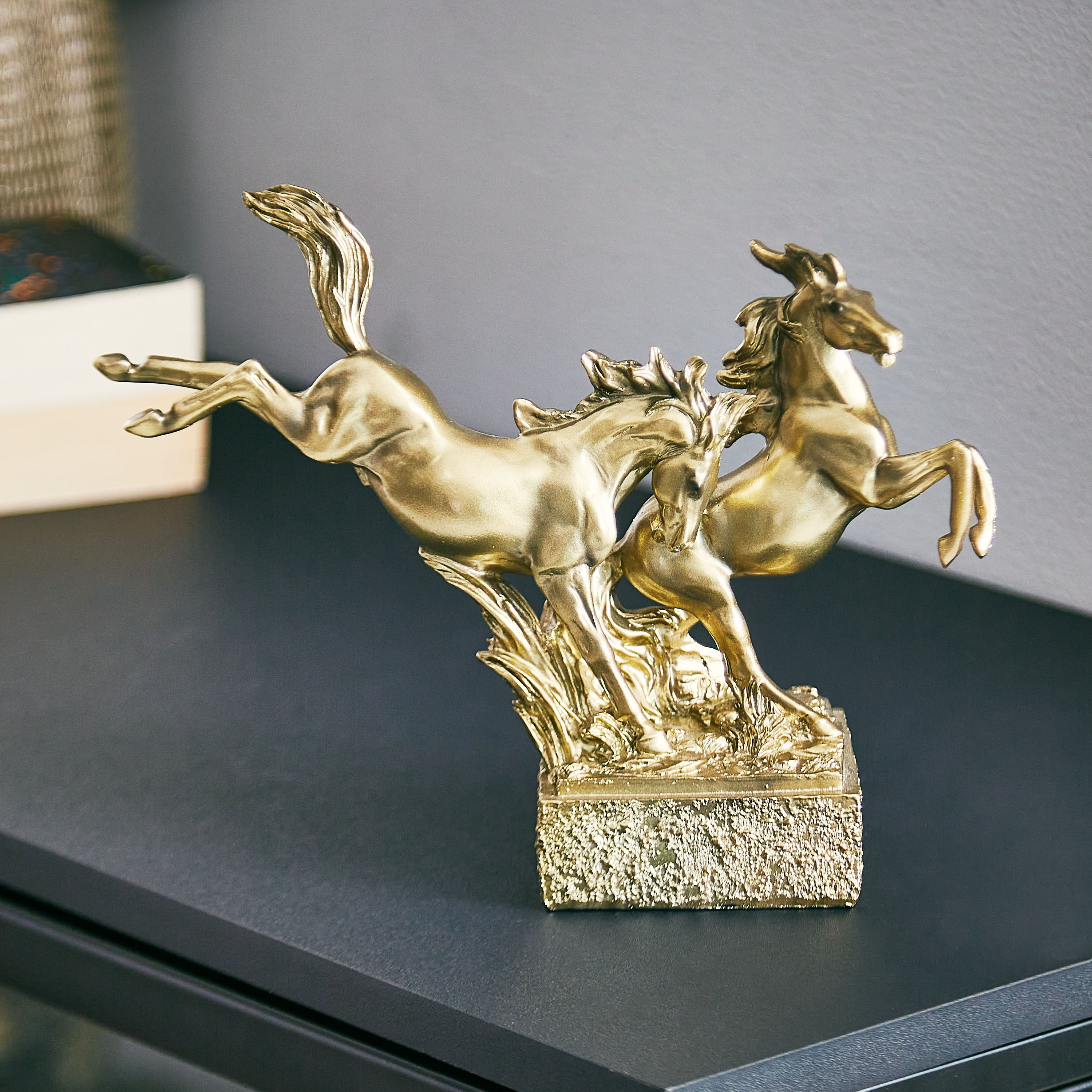 Zoie Polyresin Leaping Horses - 23.3x8x18 cm-hbxhomeware-homedecor-figurinesandornaments-image-1