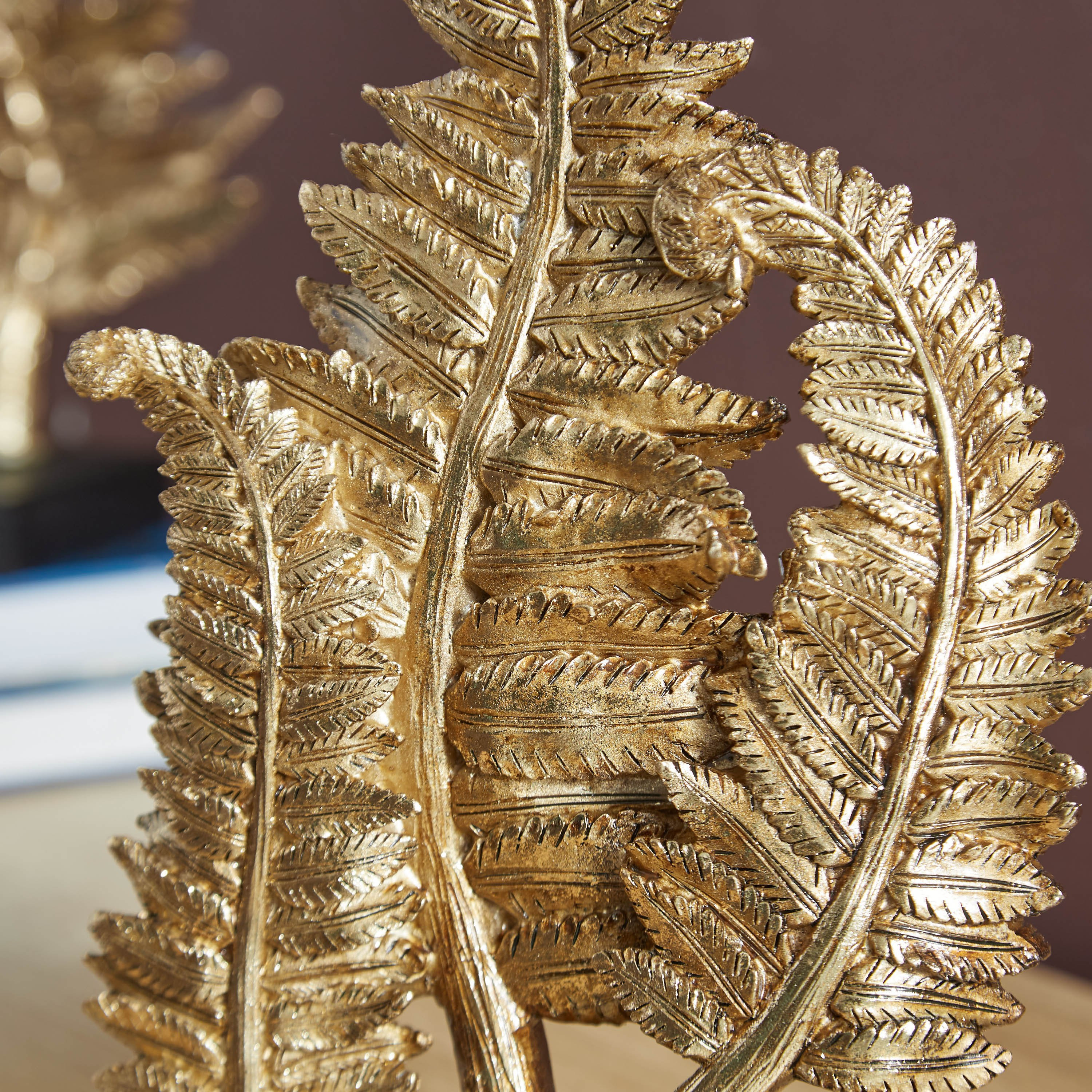 Zoie Polyresin 3-Fern Leaf Sculpture - 19.5x9x33 cm-hbxhomeware-homedecor-figurinesandornaments-image-2